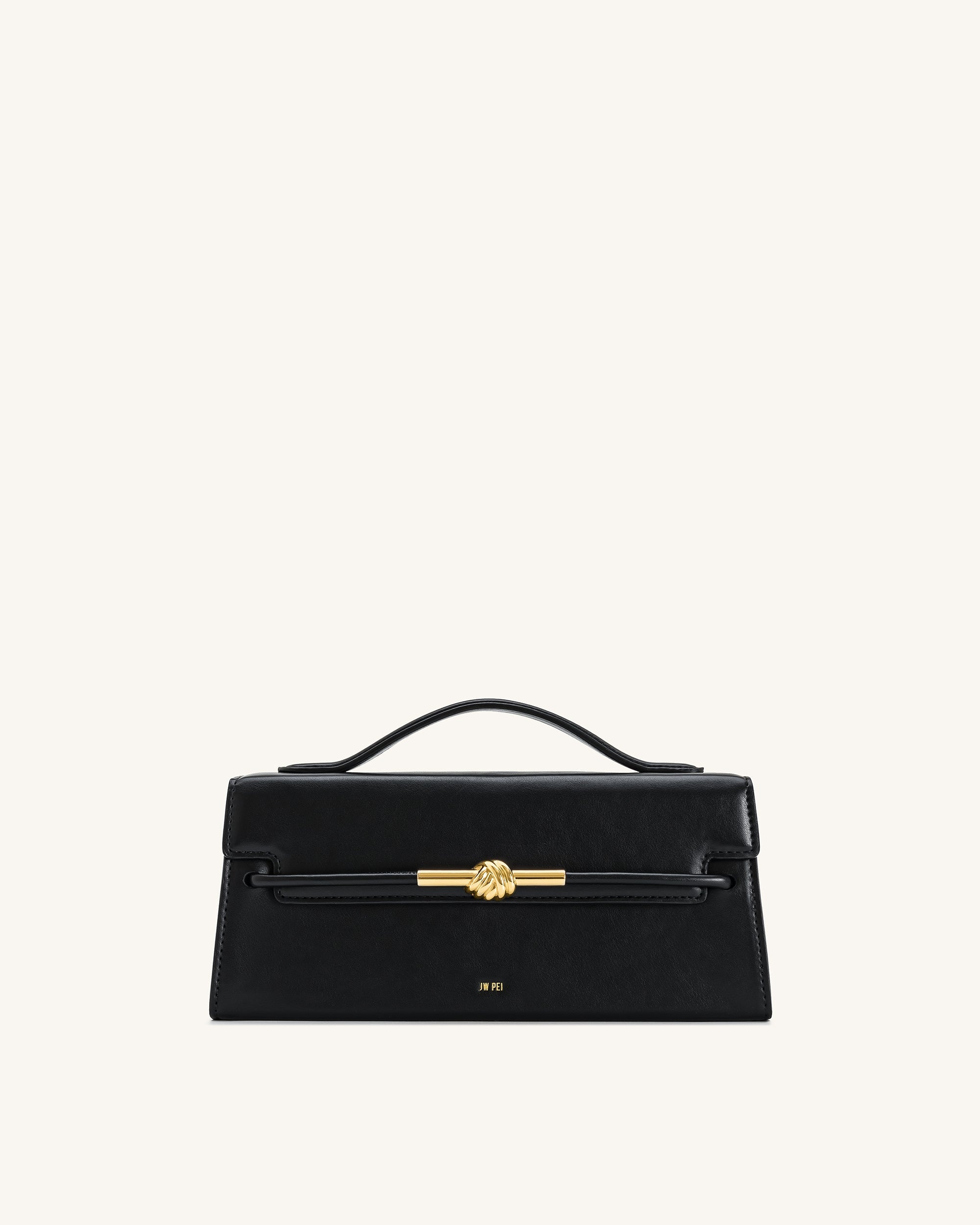 Lena Metal Rope Knot Top Handle Bag - Black | JW PEI