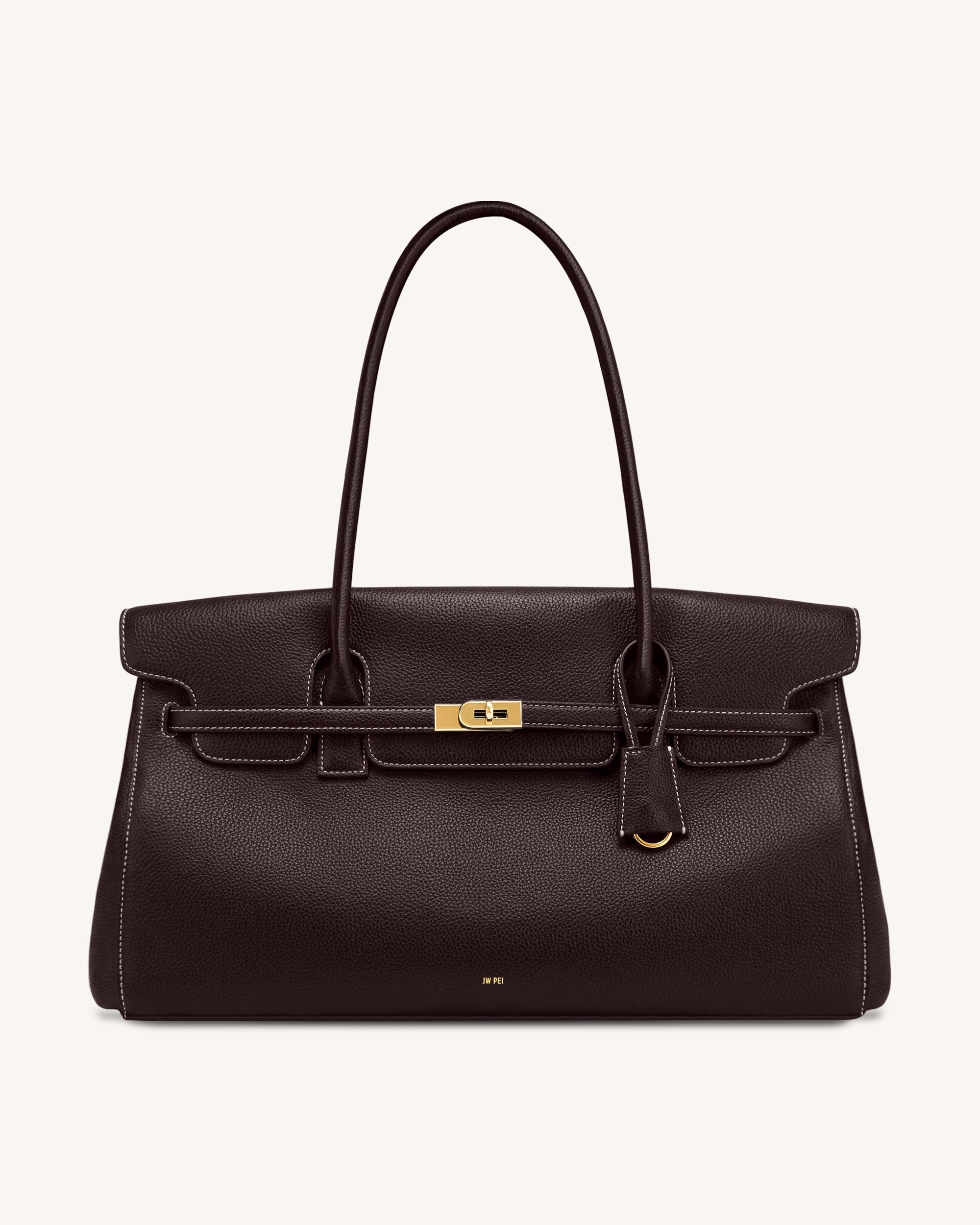 Yara Large Shoulder Bag - Dark Brown | JW PEI