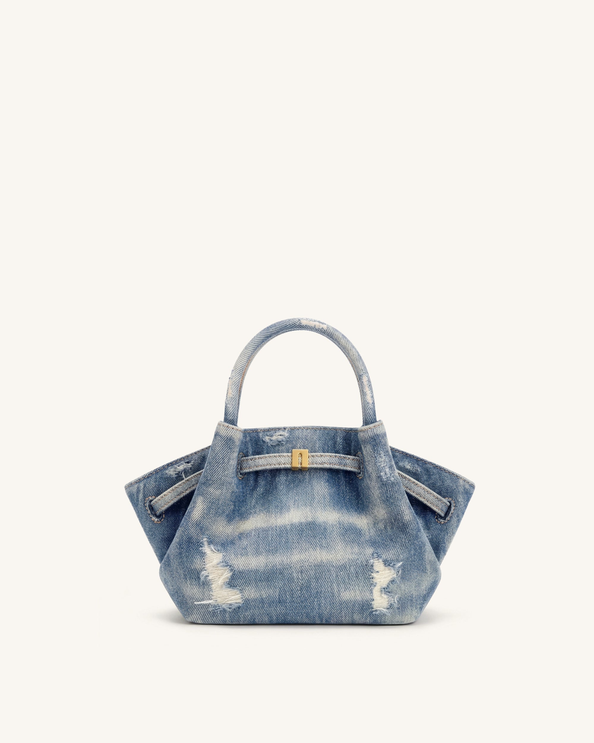 Hana Mini Denim Tote Bag - Blue | JW PEI