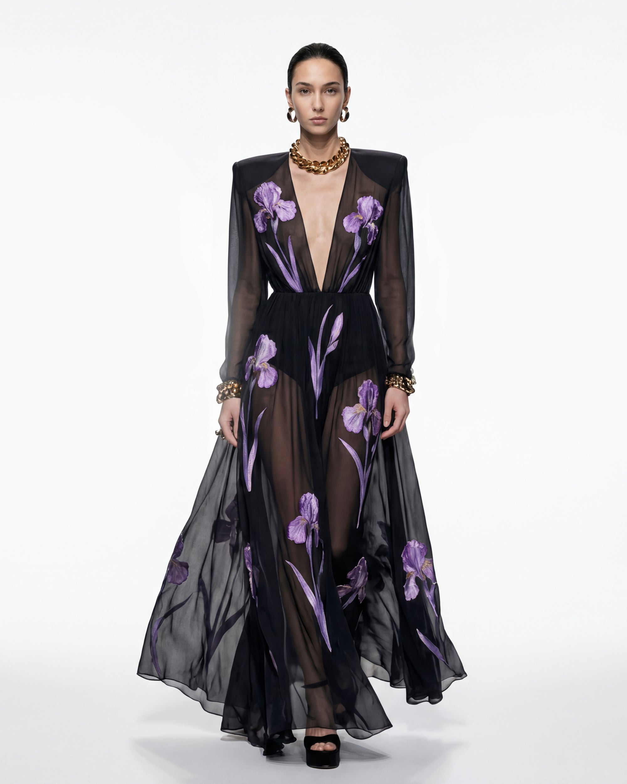 jeans and black dress shoes SHOW STOPPER BROCADE MINI DRESS IN PURPLE – AKIRA main image 0