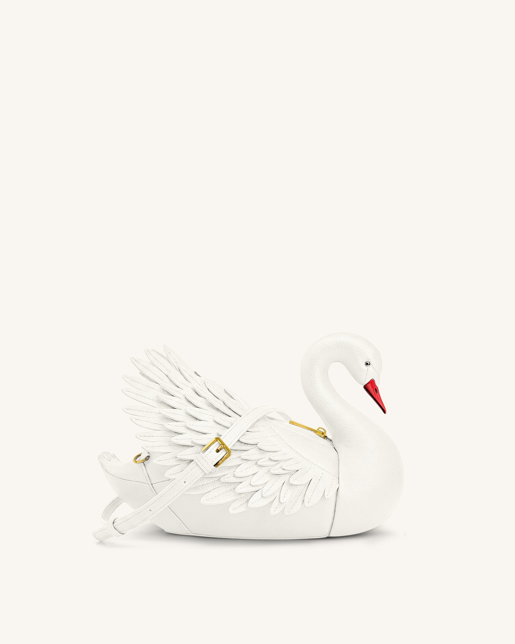 Alani Swan Shaped Crossbody Bag - White | JW PEI