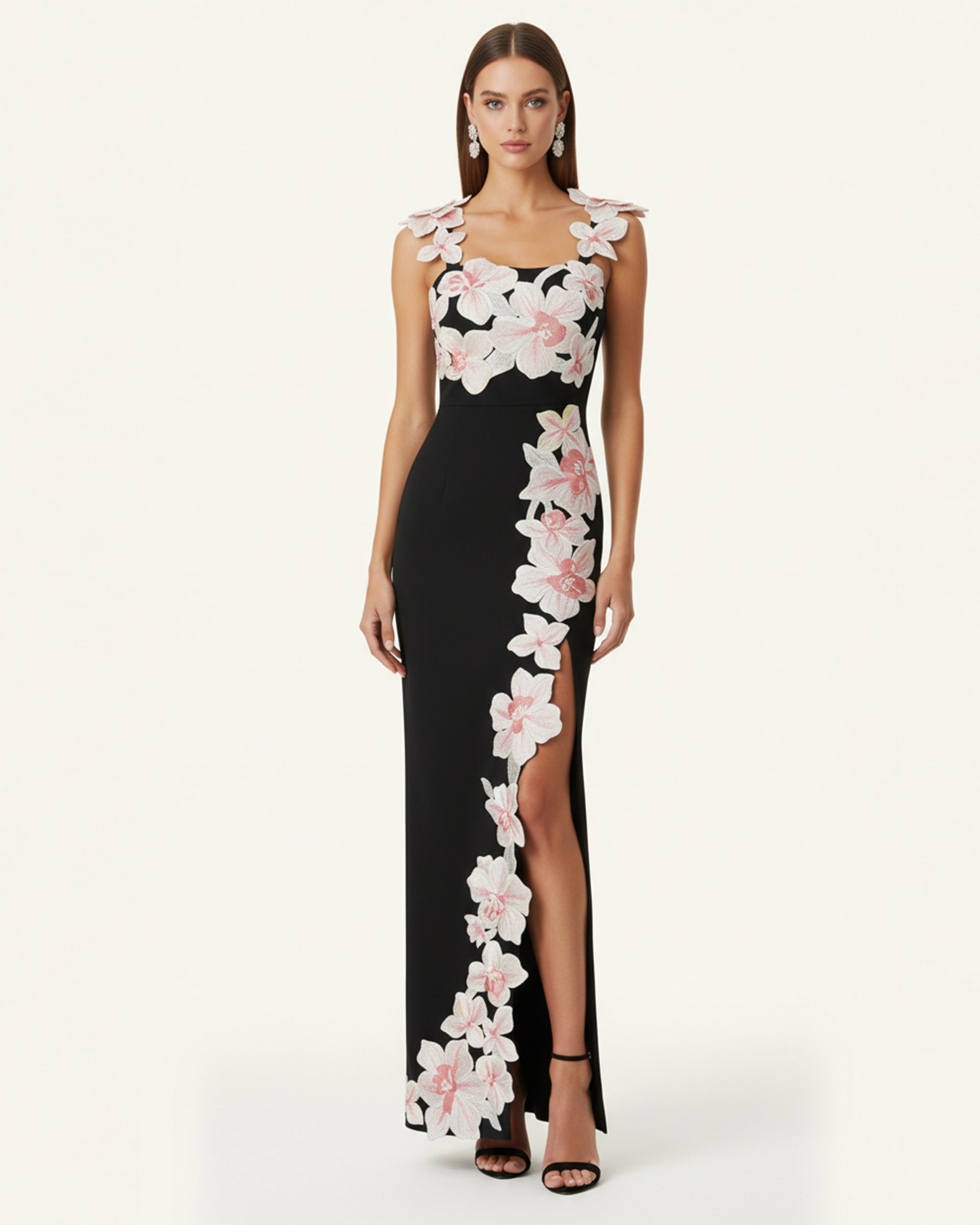 black pink flower dress Floral XL or a fun night out Katherine Black Pink Floral Swing