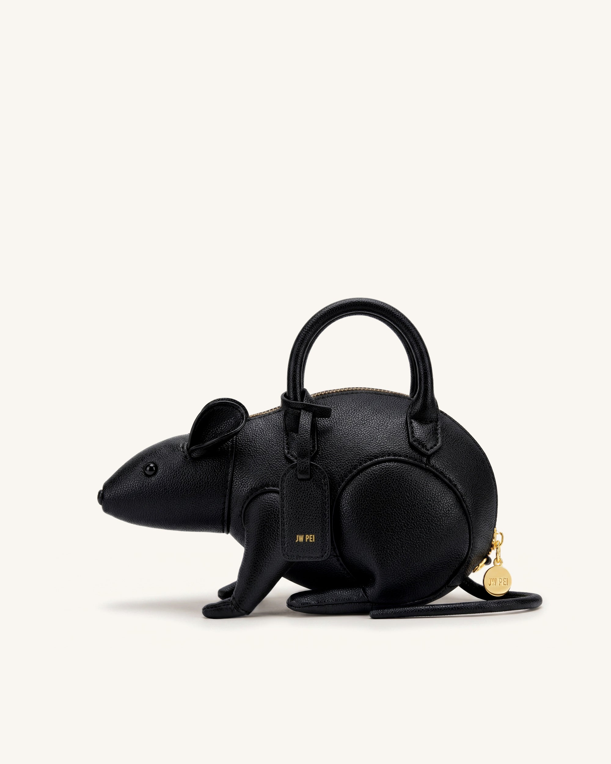 Mia Mouse Top Handle Bag - Black | JW PEI