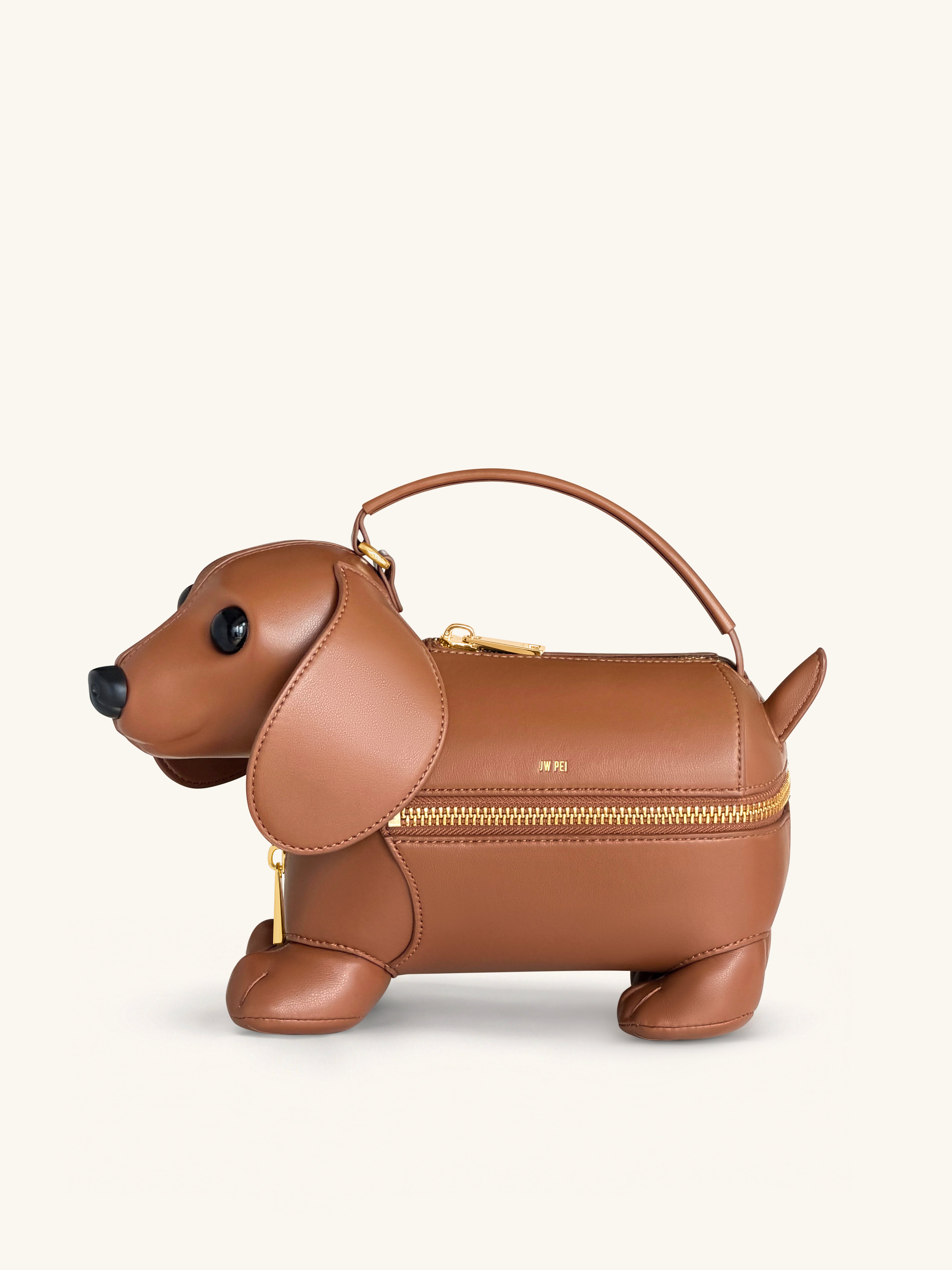Emilia Dog-Shaped Bag - Brown | JW PEI