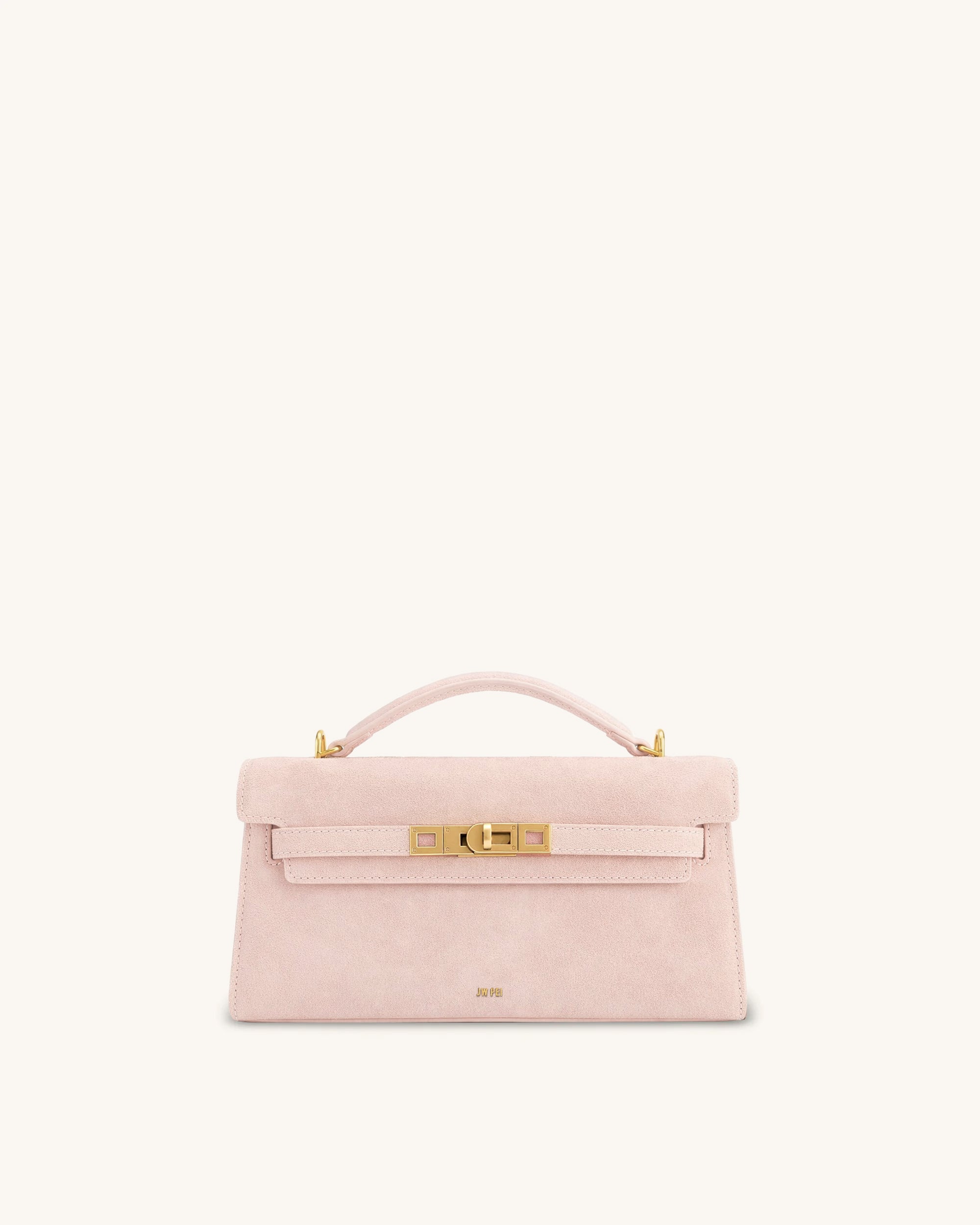 Noor Faux Suede Top Handle Bag - Pink | JW PEI