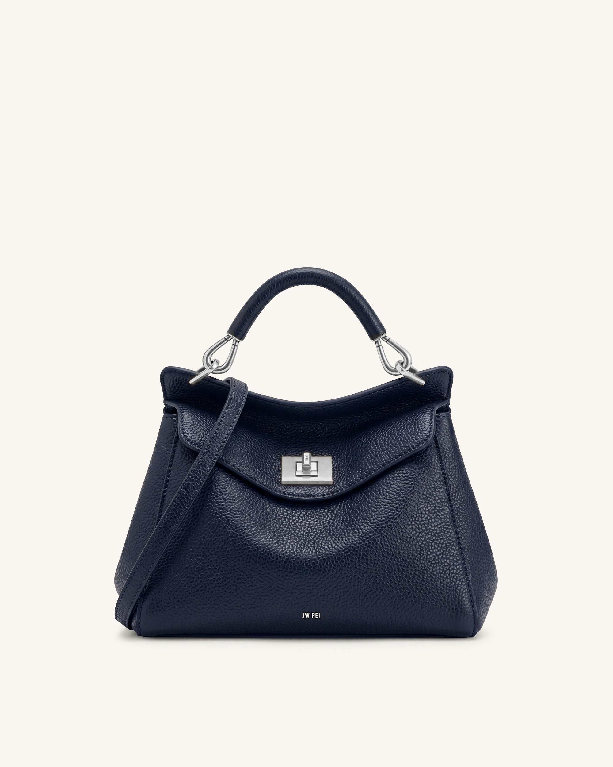 Lucia Classic Top Handle Bag - Navy Blue | JW PEI