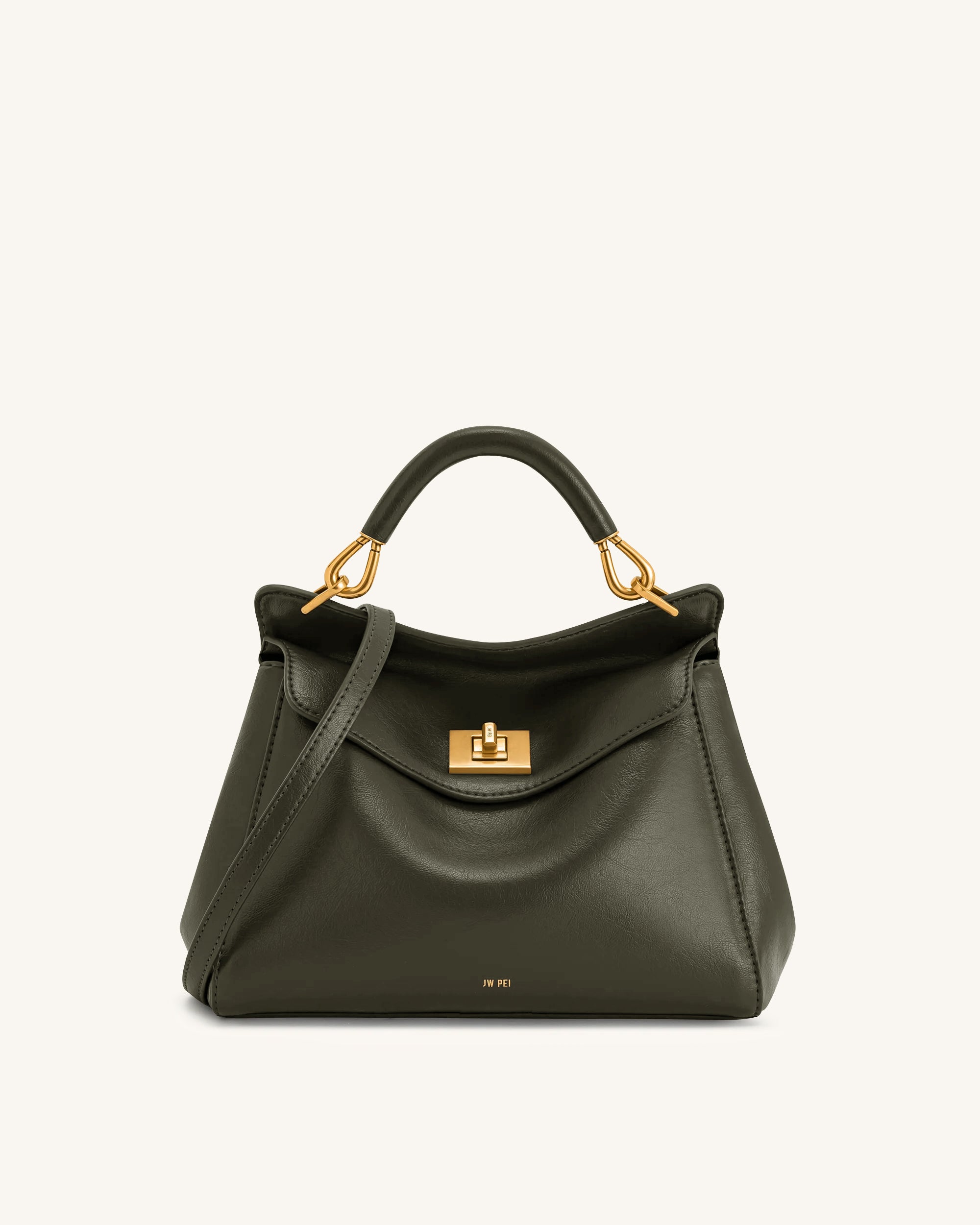 Lucia Classic Top Handle Bag - Dark Olive Green | JW PEI