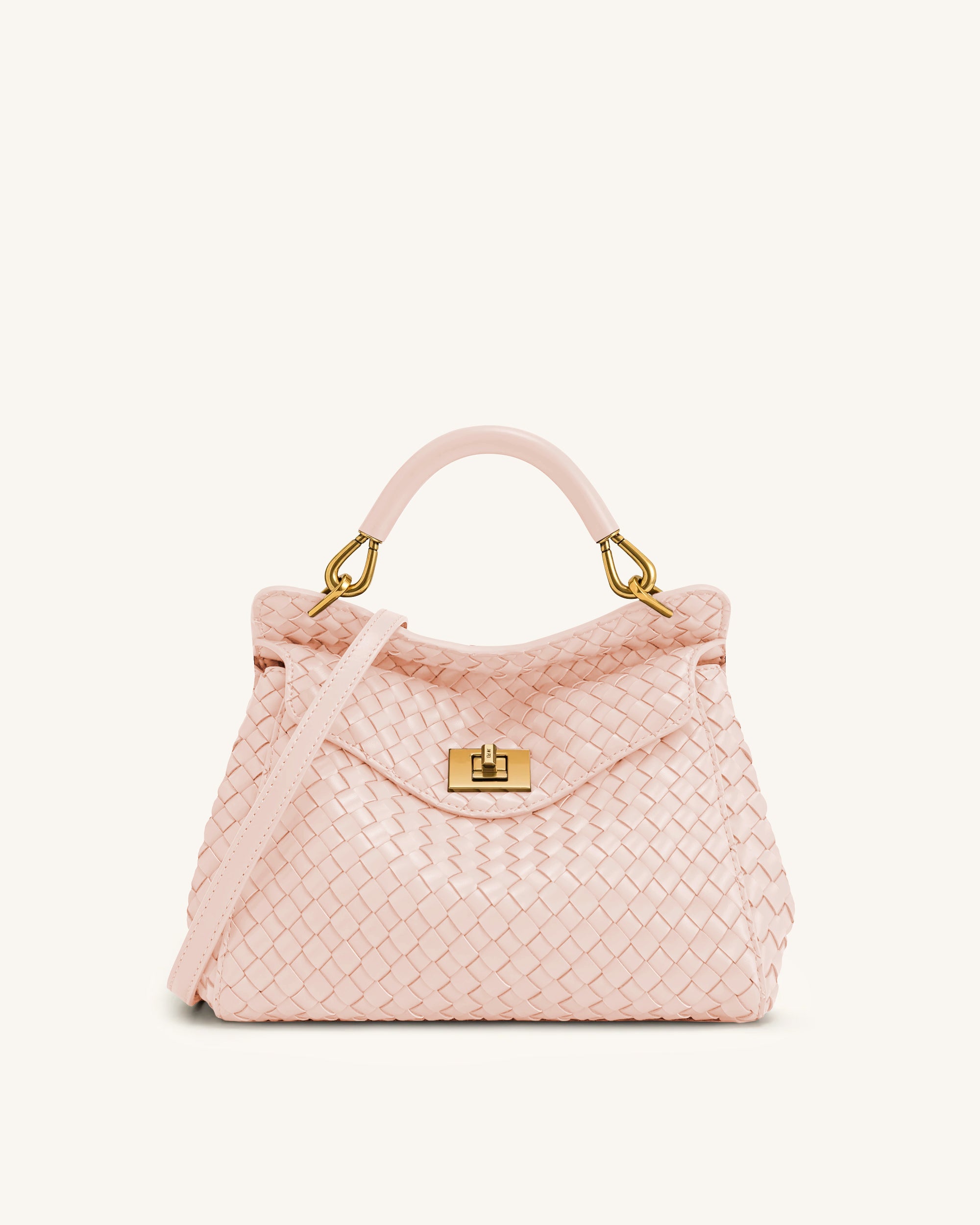 Lucia Classic Woven Top Handle Bag - Pink | JW PEI