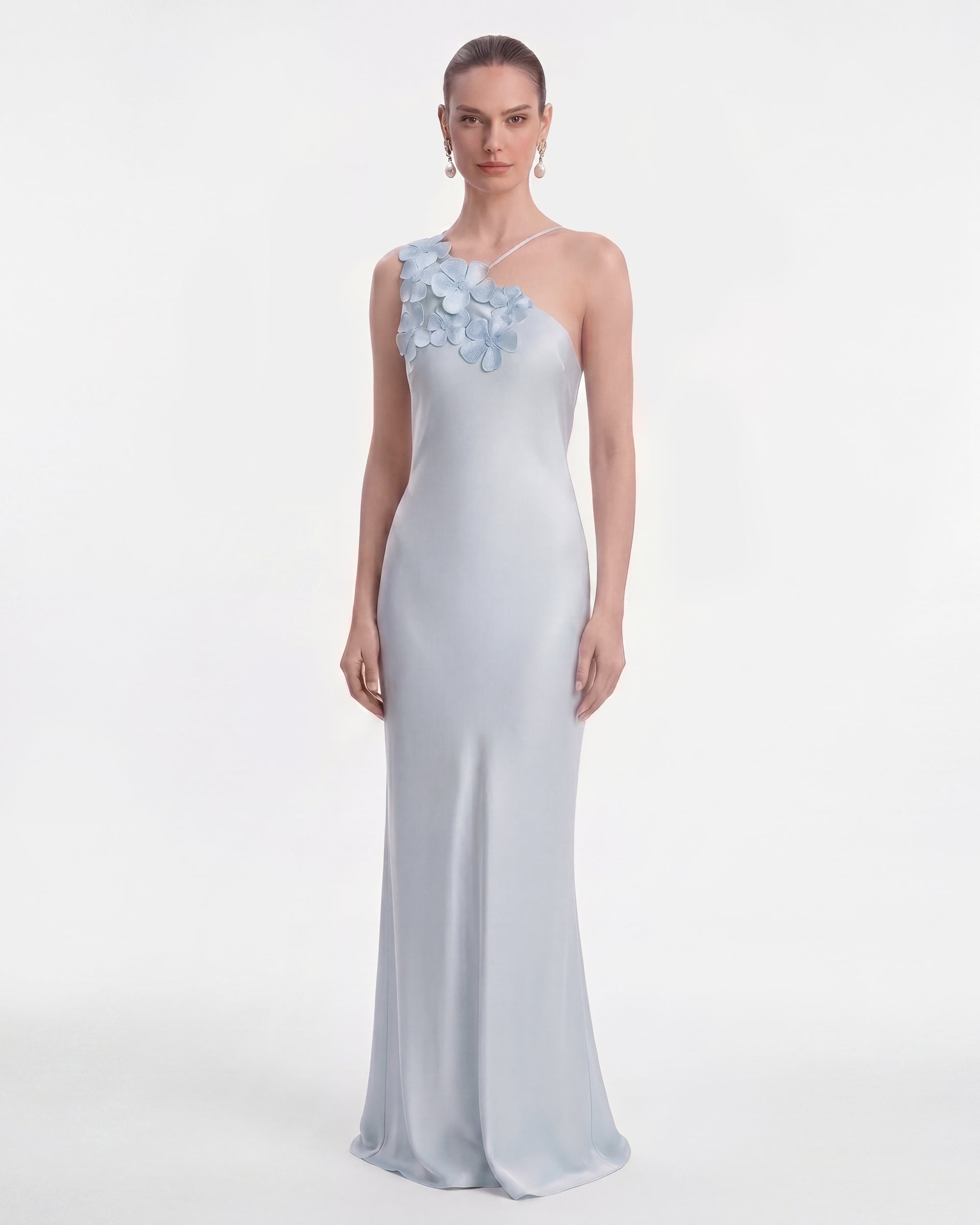 maxi dress long sleeve blue Nora Long Sleeve Maxi Dress With Belt