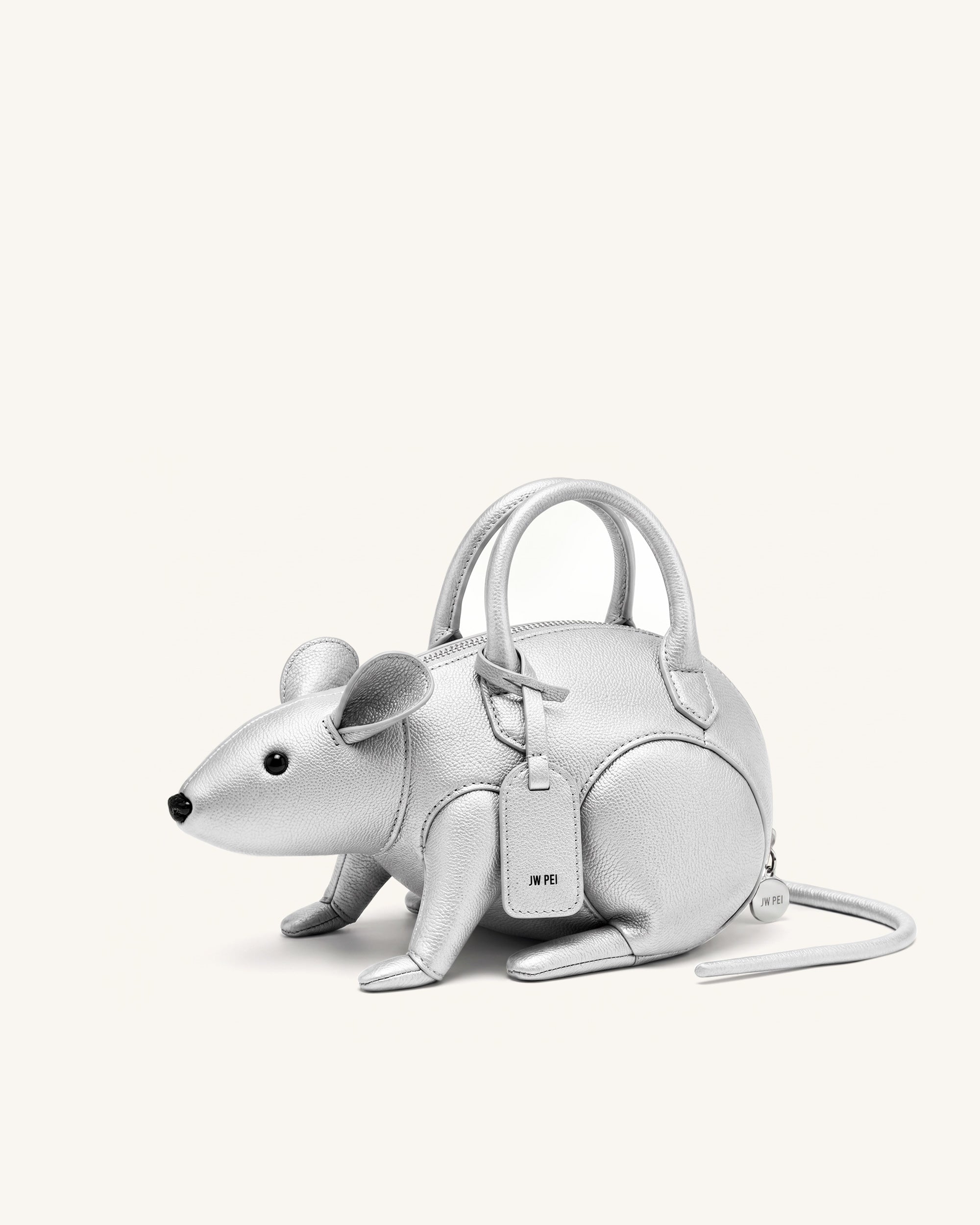 Mia Mouse Top Handle Bag - Silver | JW PEI
