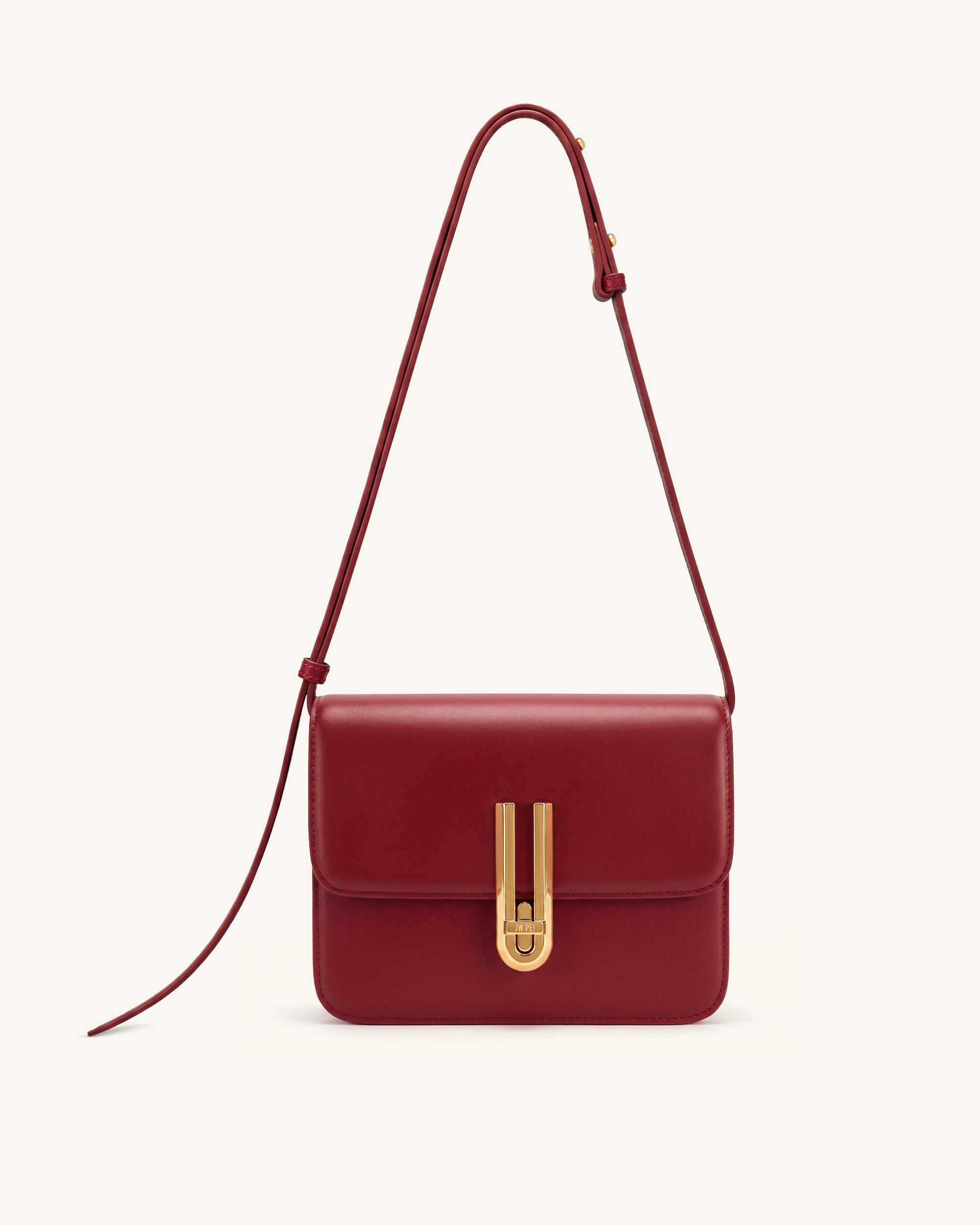 Evania Lock Shoulder Bag - Red | JW PEI