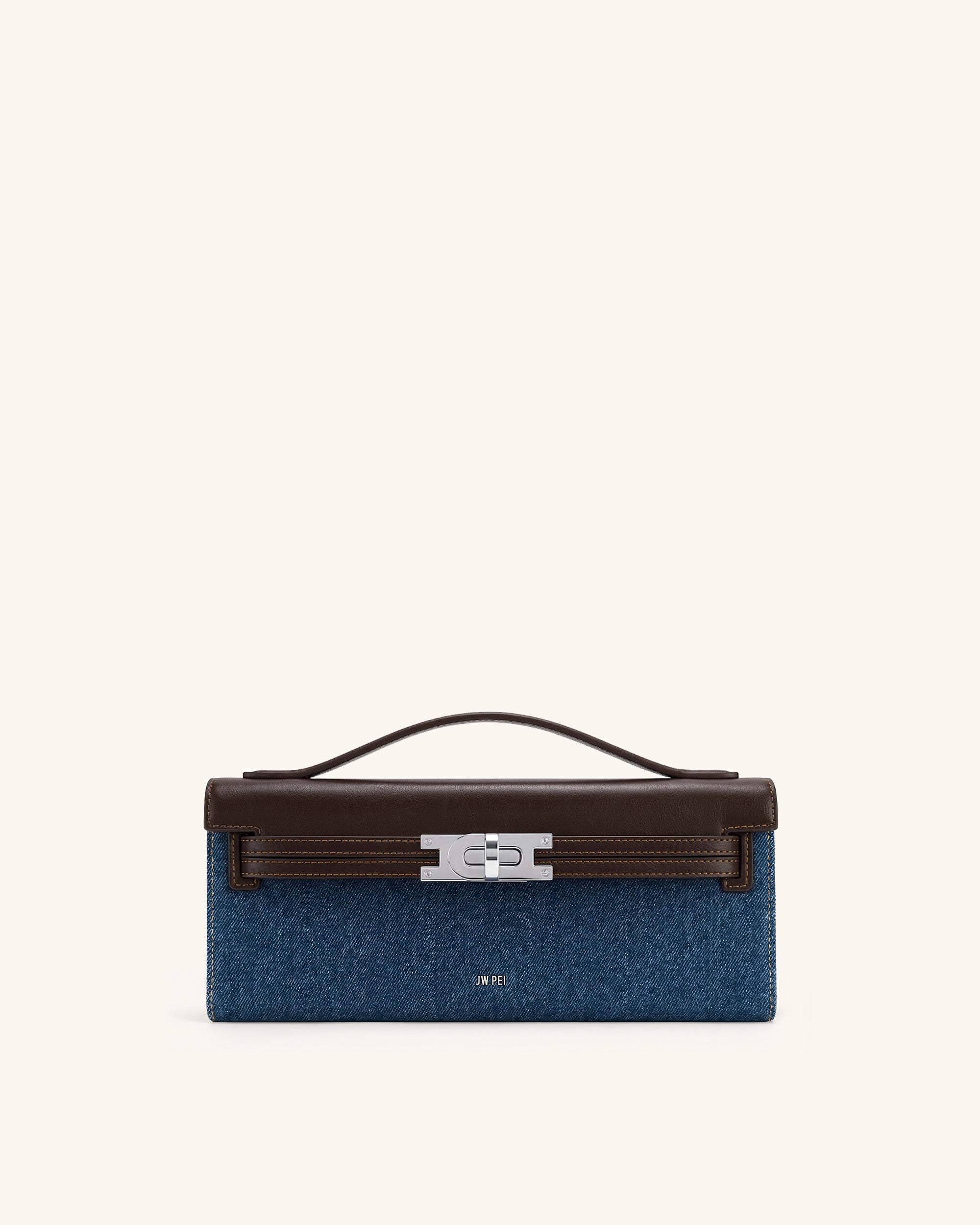 Bri77パドックシップ Bria Structured Top Handle Bag - BLue Denim | JW PEI