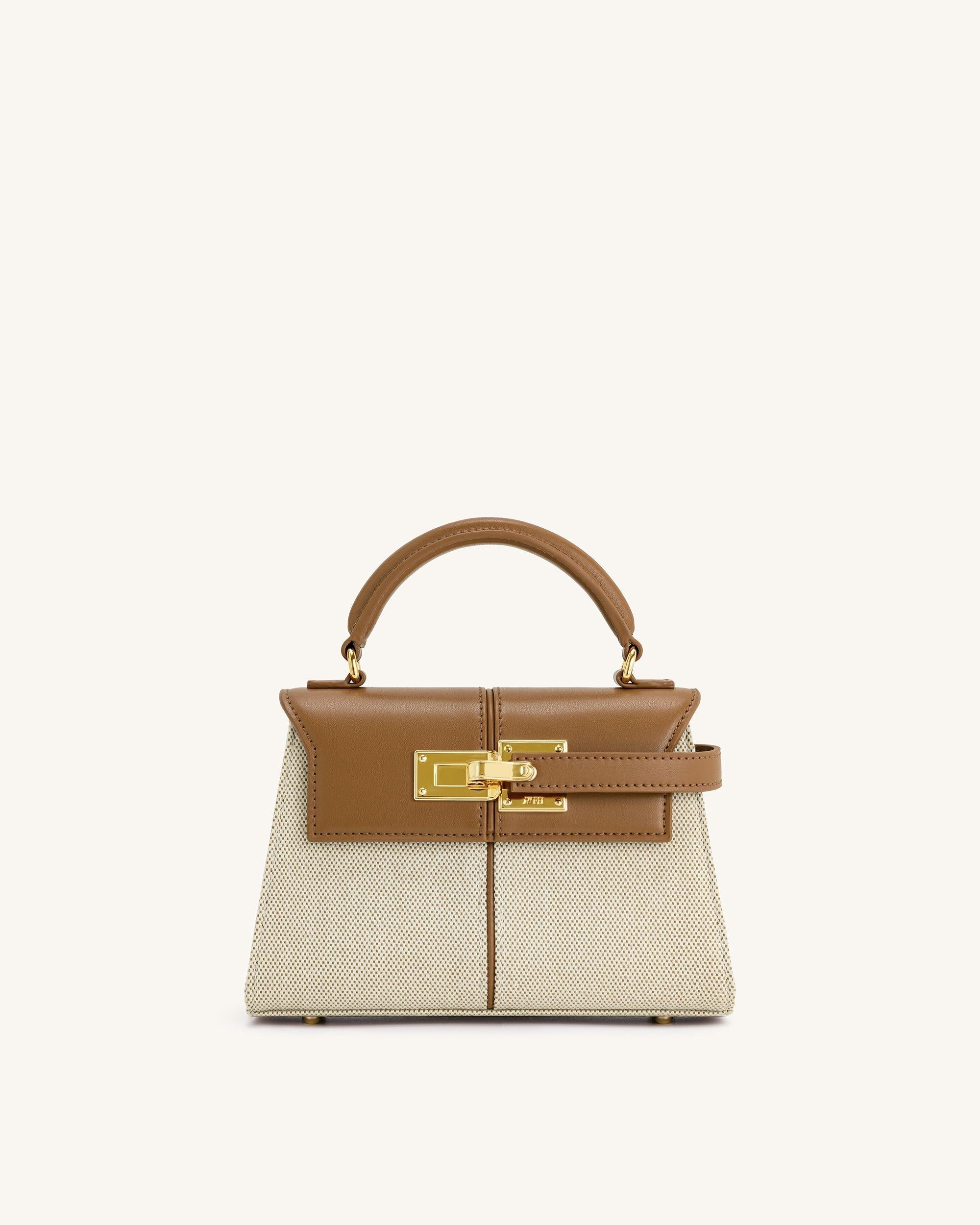 JW PEI Elise トップハンドルバッグ ショルダーバッグ　ブラウン Elise Top Handle Bag - Brown Canvas | JW PEI