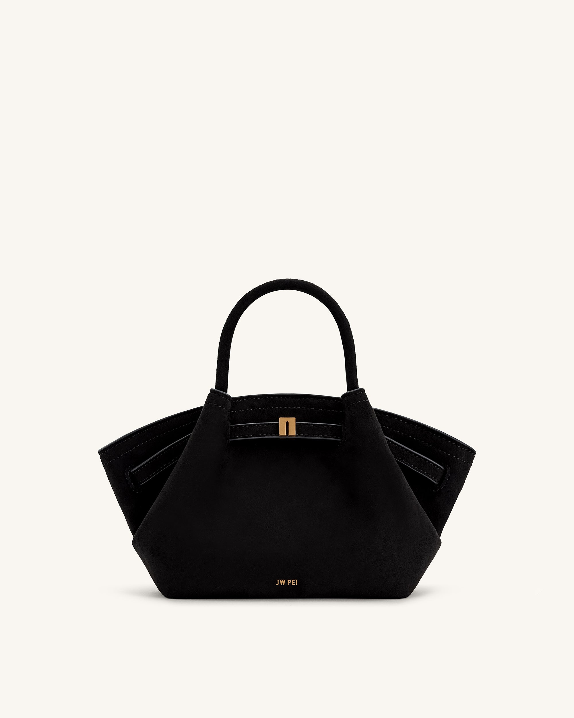 Hana Mini Faux Suede Tote Bag - Black Online Shopping