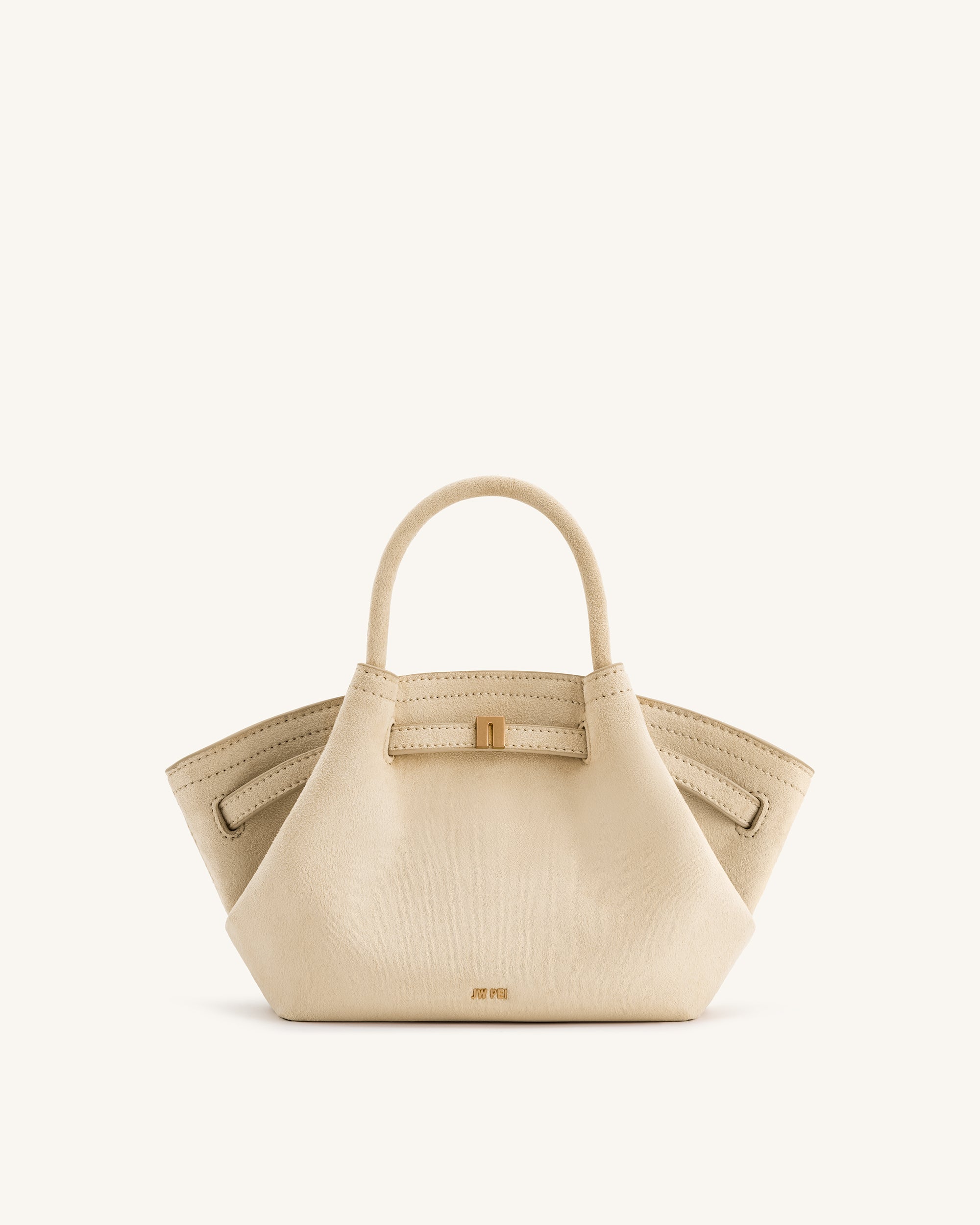 Hana Mini Faux Suede Tote Bag - Off White Online Shopping