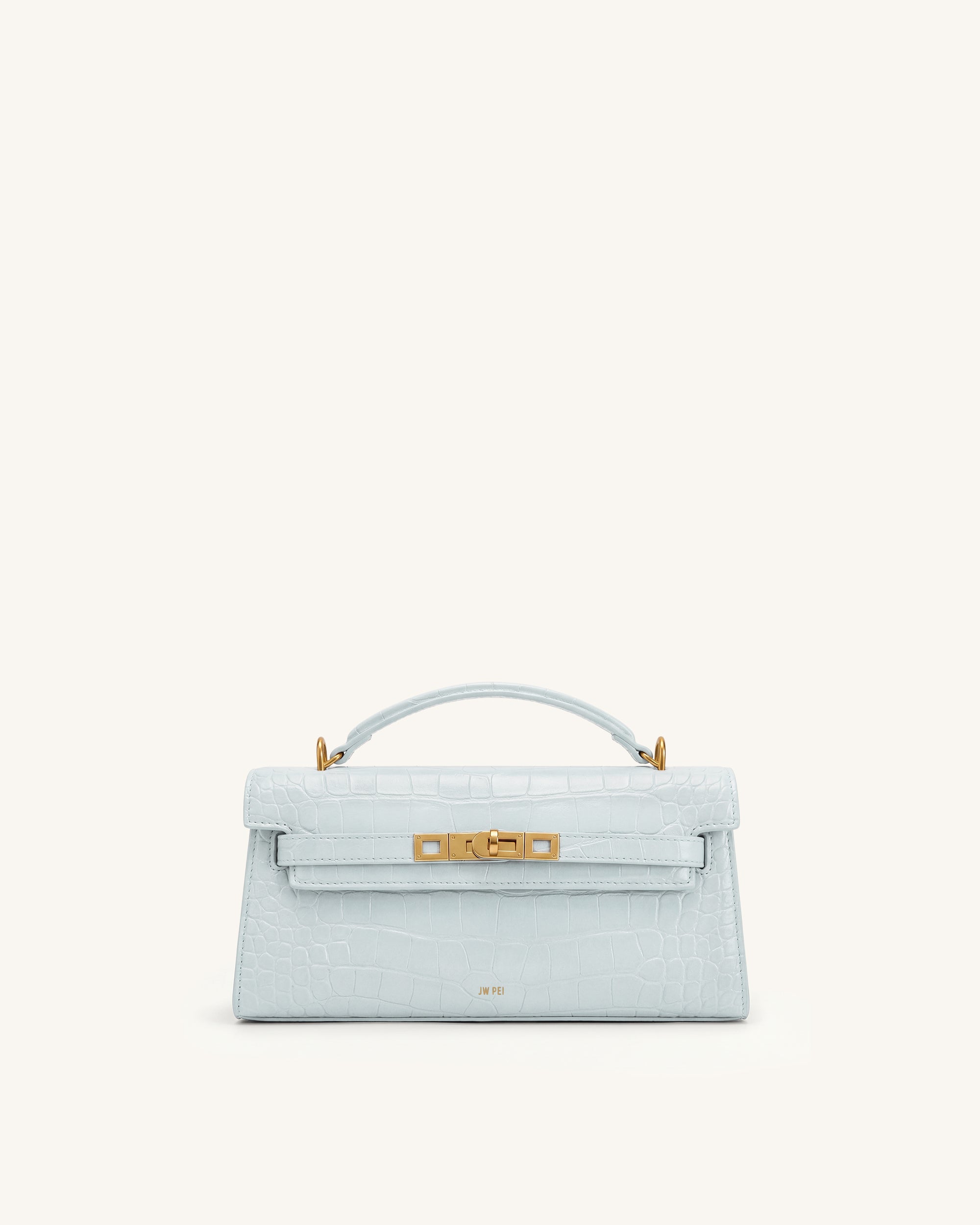Noor Top Handle Bag - Blue Croc | JW PEI