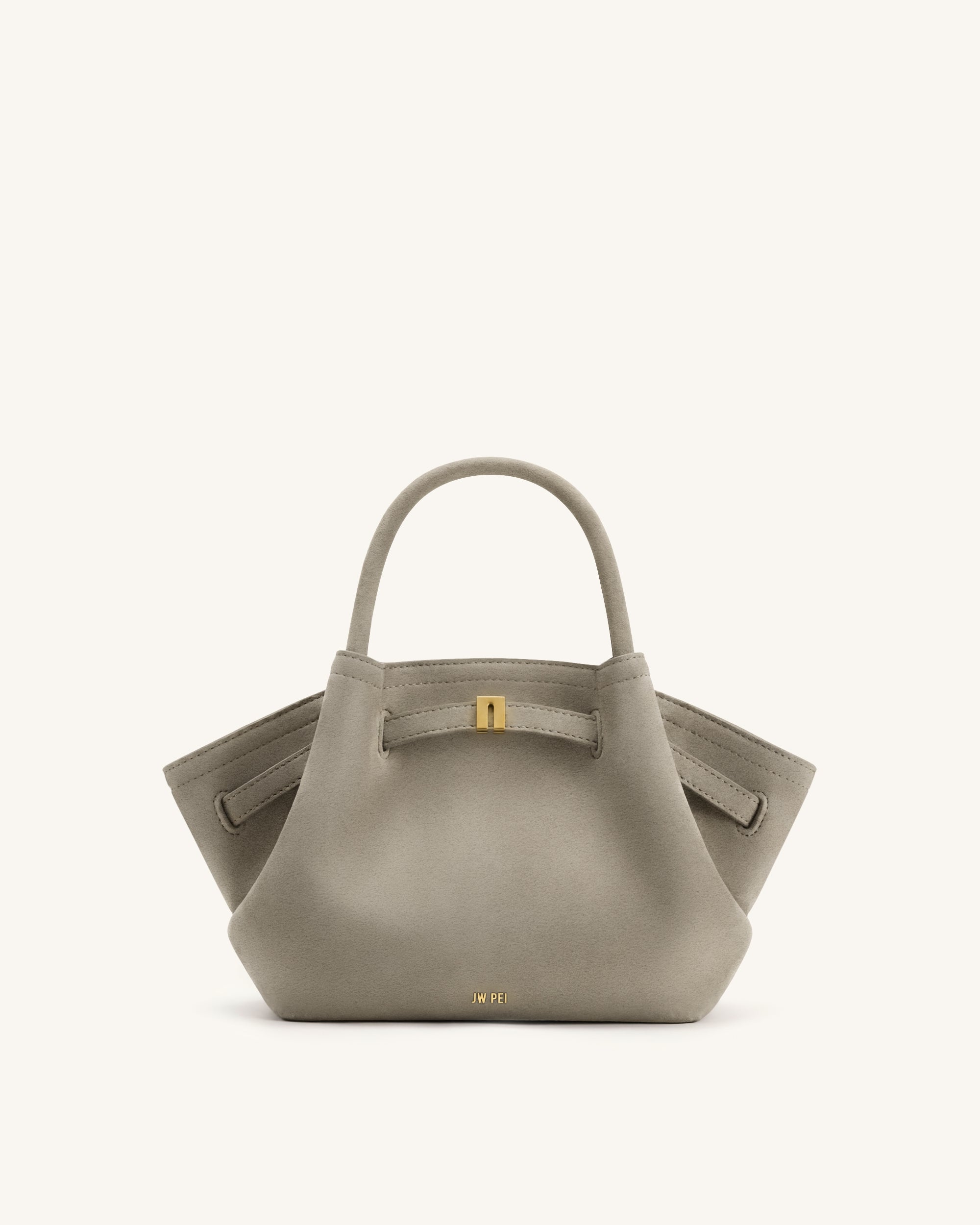 Hana Mini Faux Suede Tote Bag - Gray | JW PEI