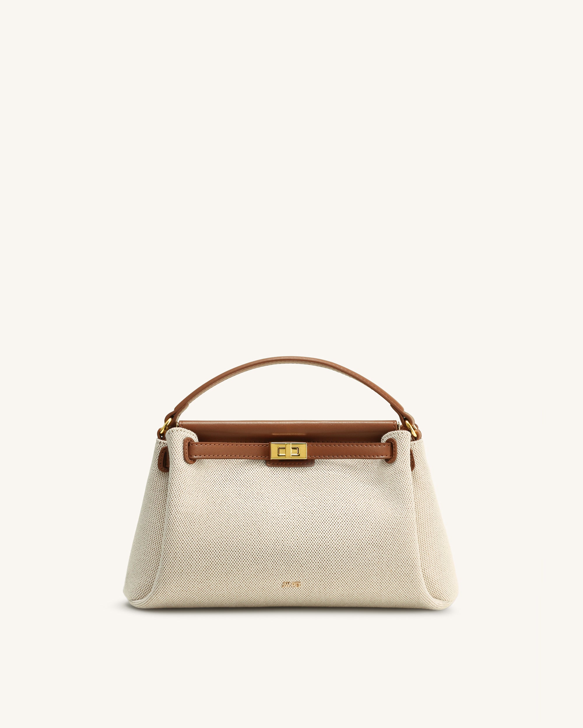 Carmen Top Handle Bag - Brown Canvas | JW PEI