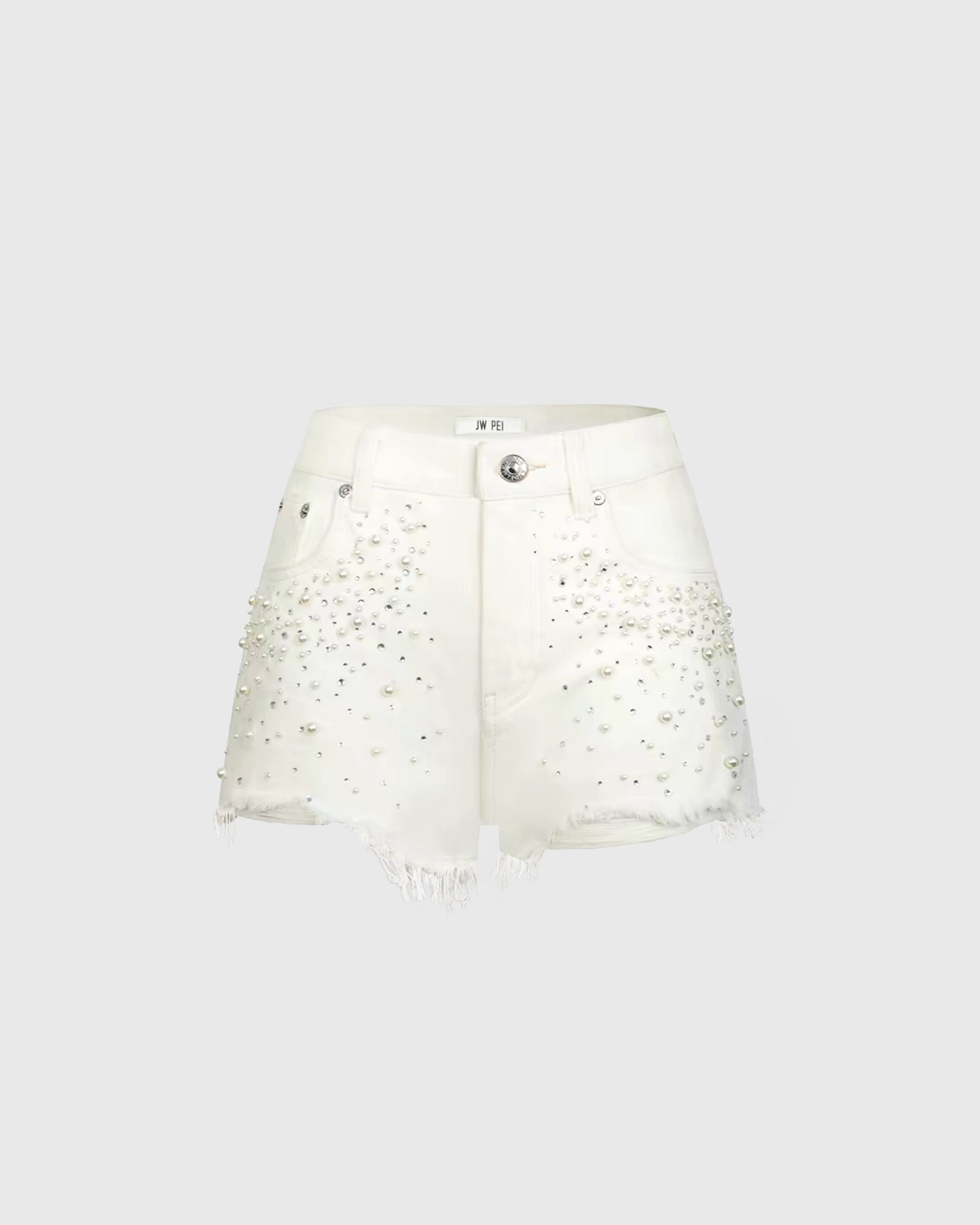 Starlet Pearl Glitz Denim Shorts - Fairest Of Them All