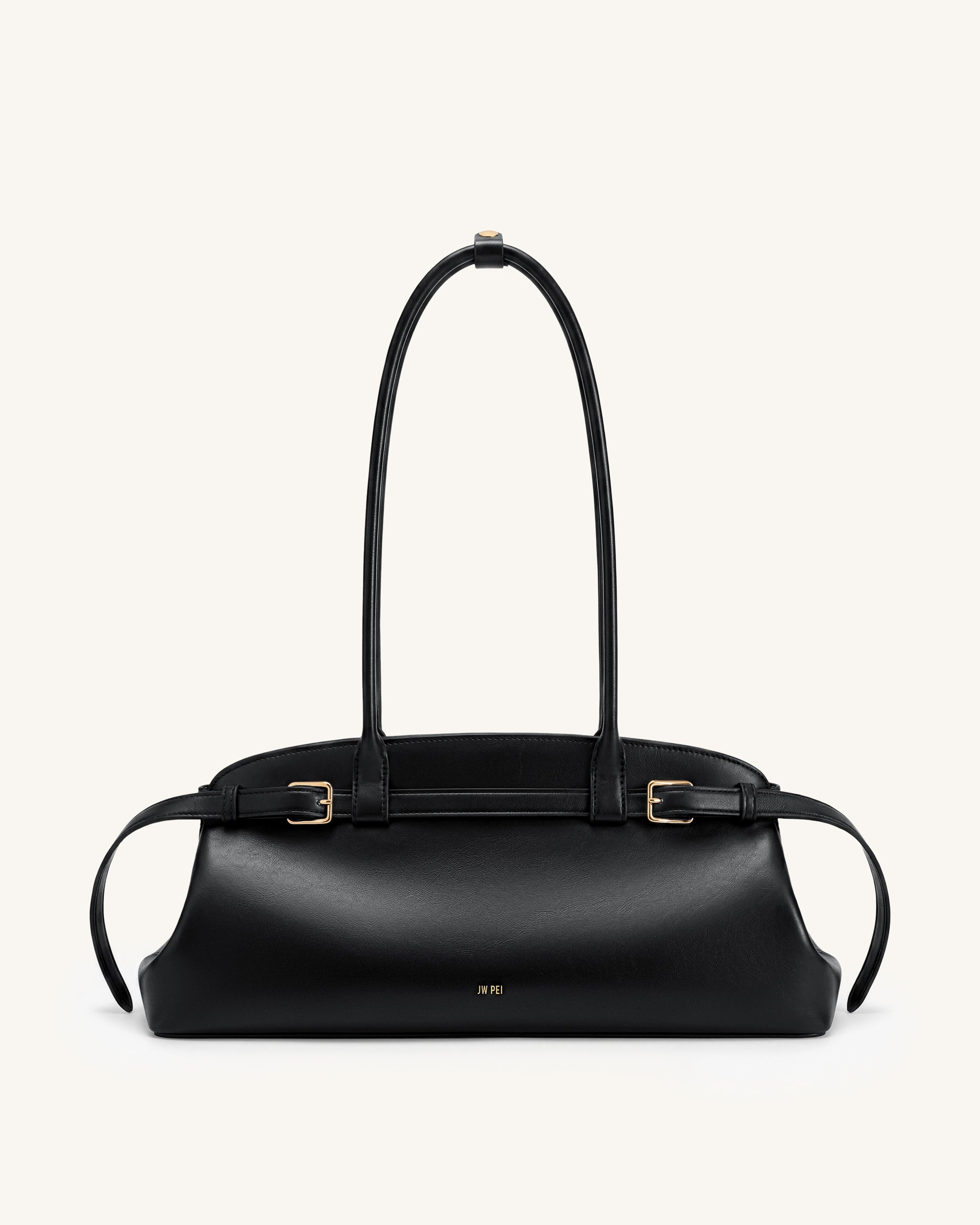 Arden Belt Detail East-West Shoulder Bag - Black | JW PEI