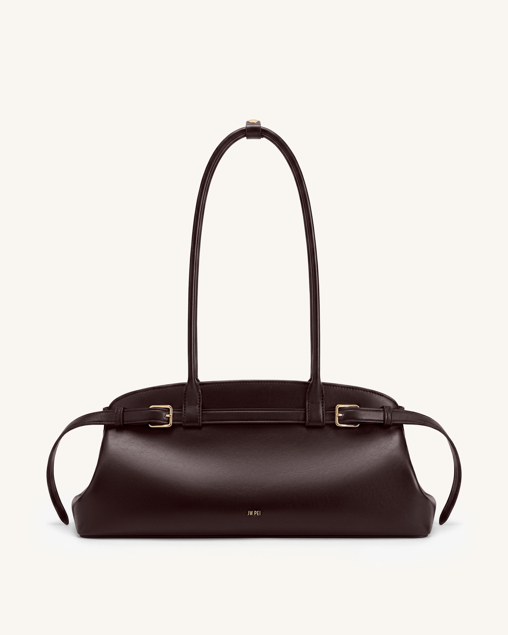 Arden Belt Detail East-West Shoulder Bag - Dark Brown | JW PEI