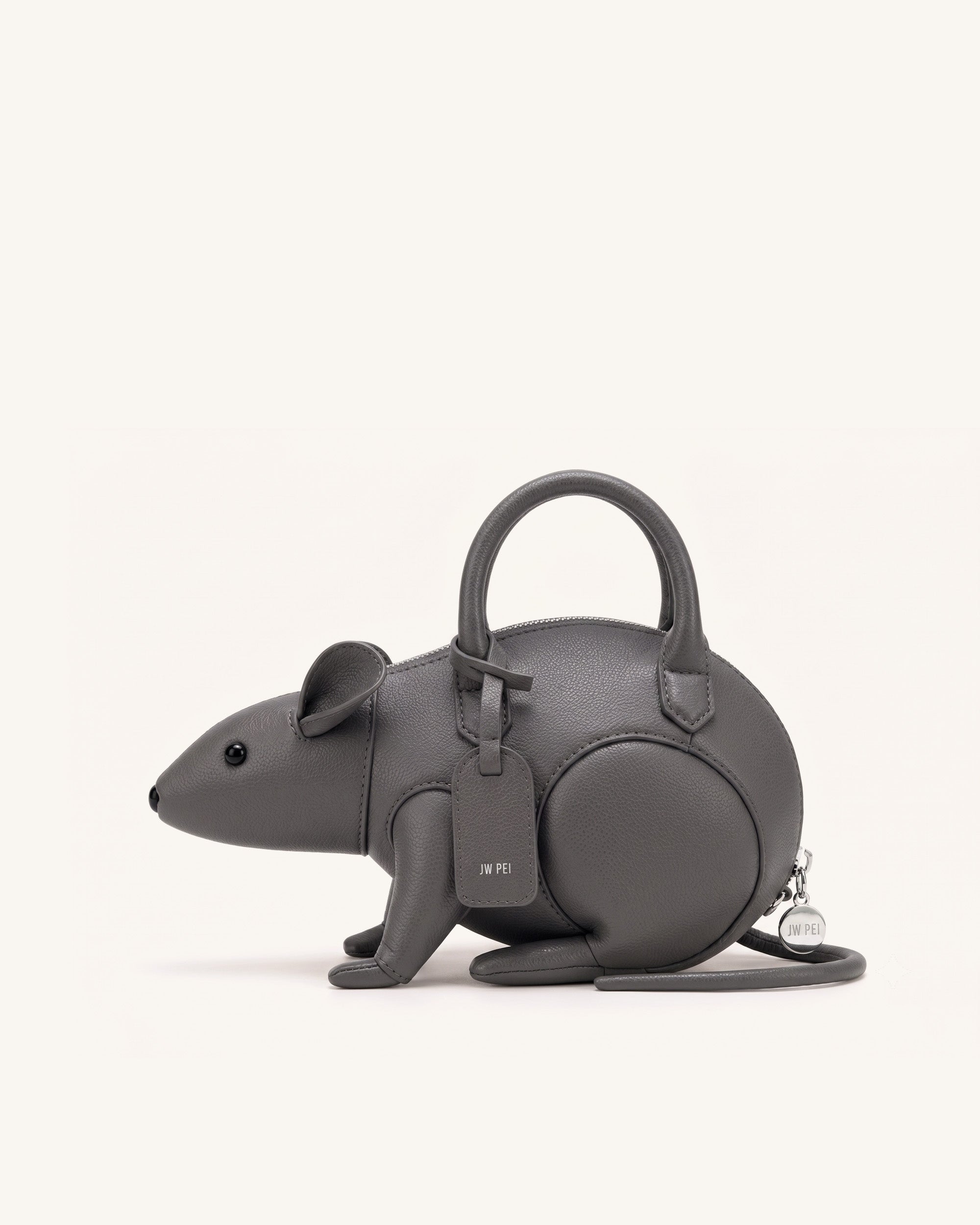 山*p様 ヴィンテージ HTC Mia thing bag レザー ウォレットチ Mia Mouse Top Handle Bag - Gray | JW PEI