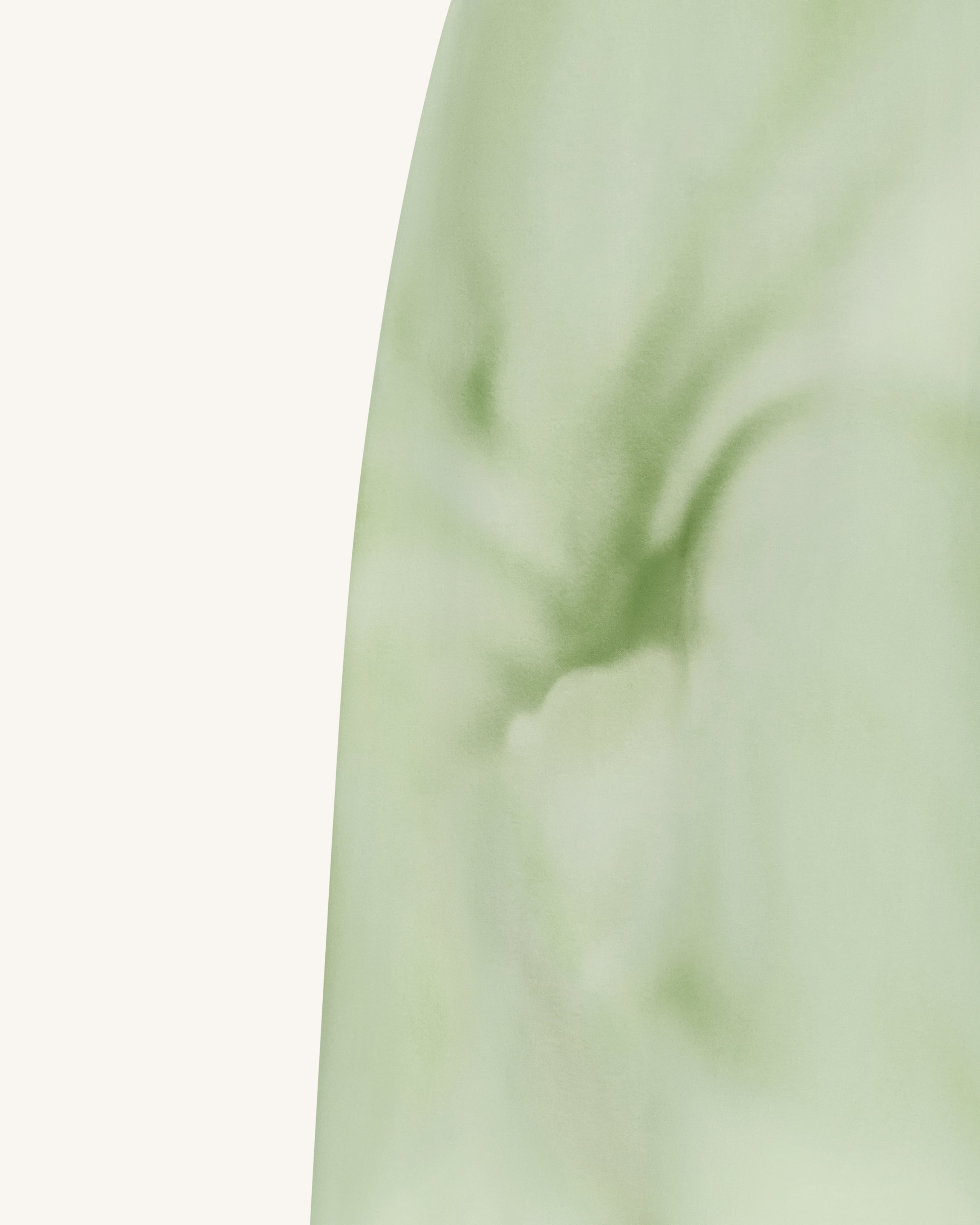 Watercolor Floral Print Strapless Maxi Dress - Green