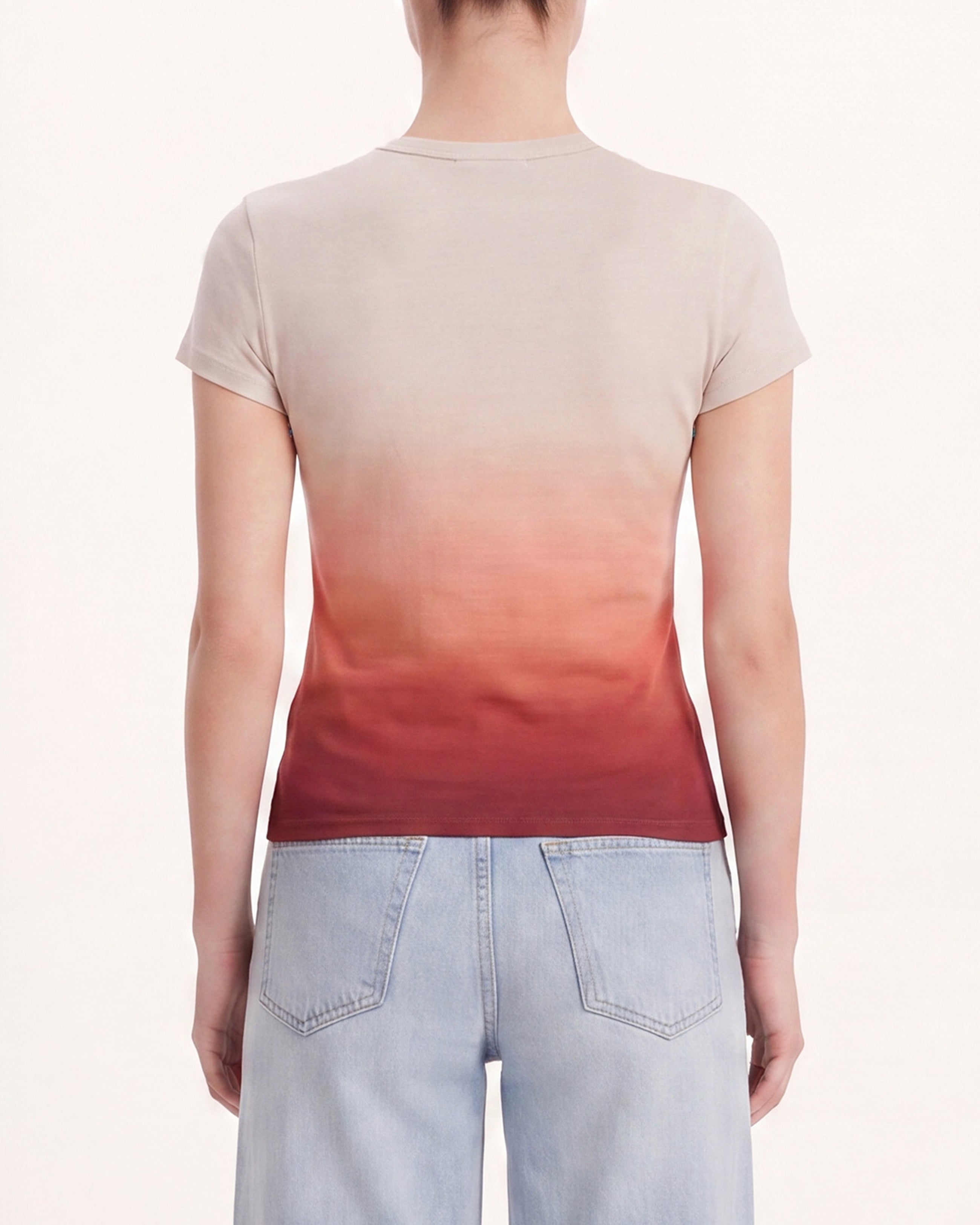 The Luminous Gradient Rhinestone Logo Tee - Mars Mirage