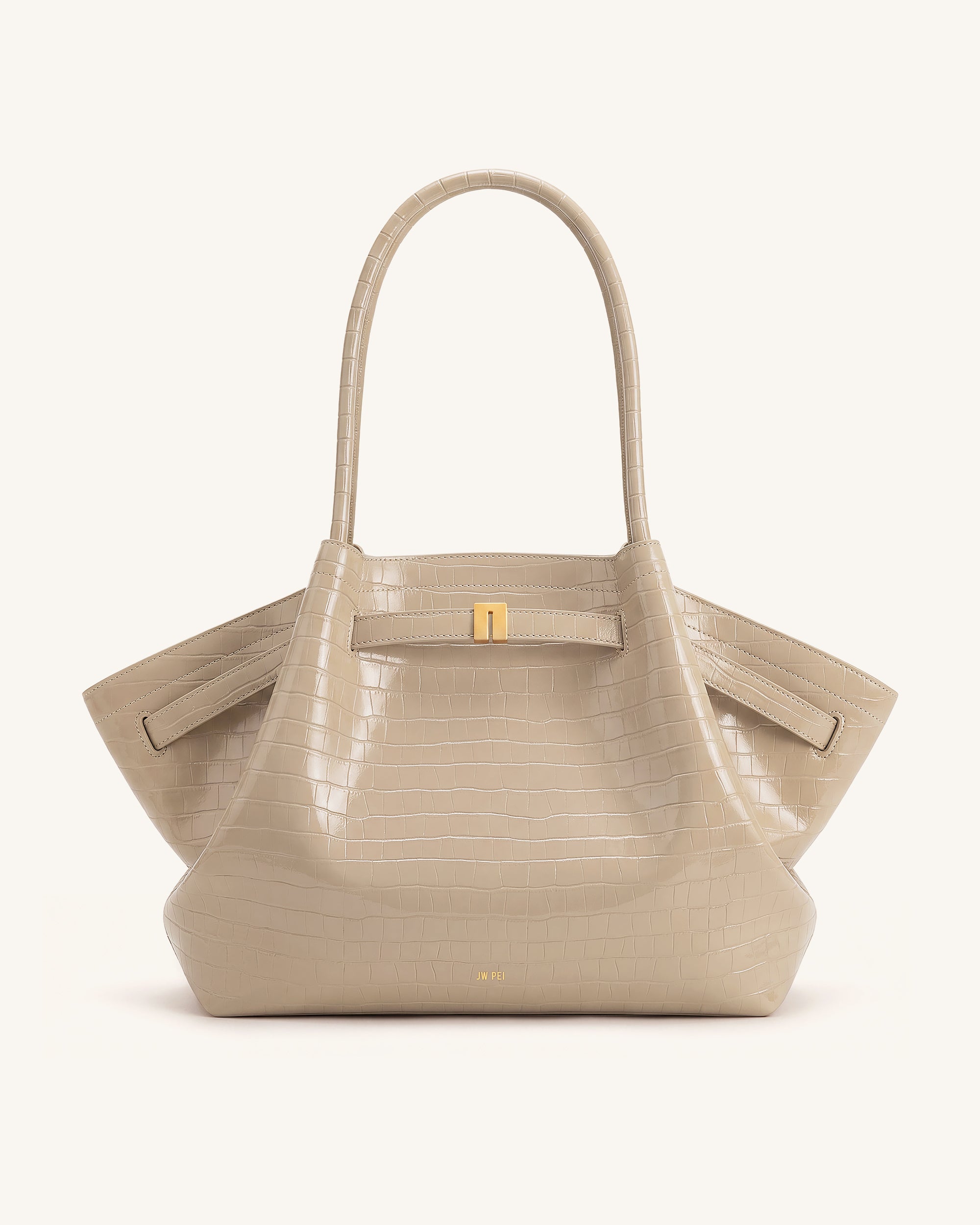 ◆hana＊◆ Hana Large Tote Bag - Elephant Grey Croc | JW PEI