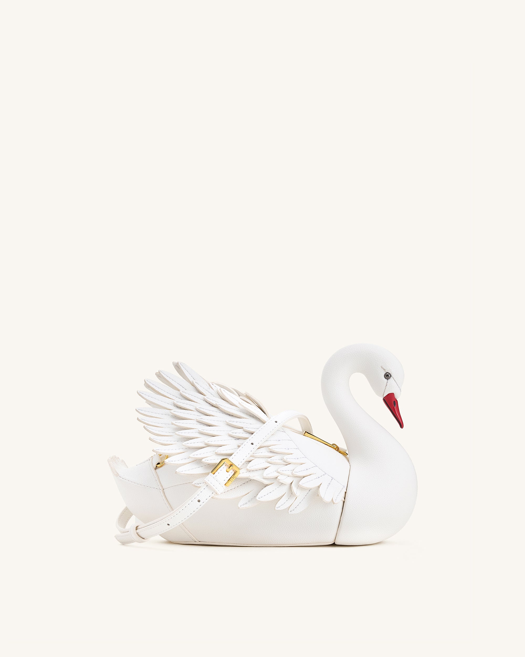 Alani Swan Shaped Crossbody Bag - White | JW PEI