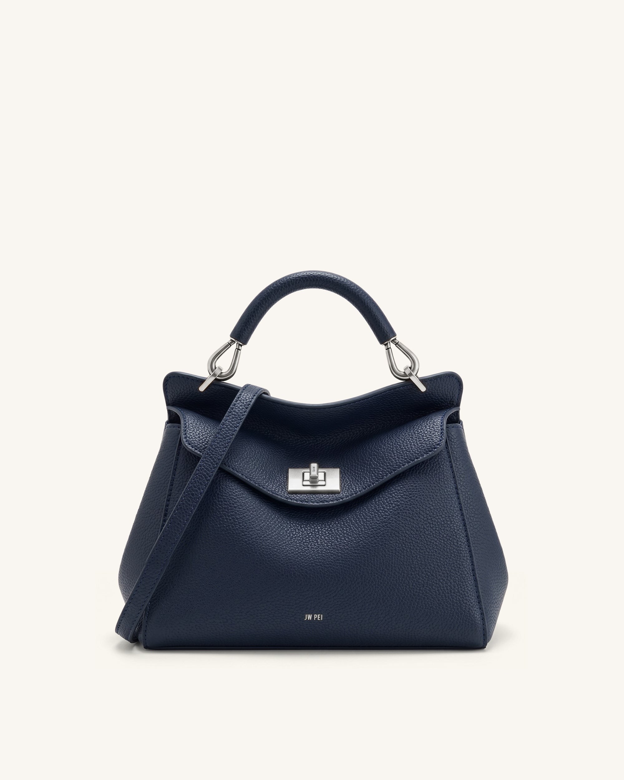 Yushi　HM LM Lucia Classic Top Handle Bag - Navy Blue | JW PEI