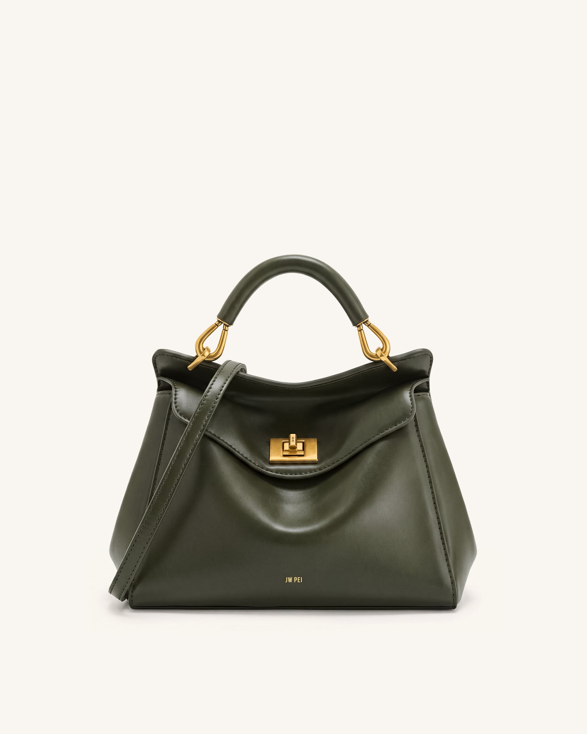 レディピッグ Lucia Classic Top Handle Bag - Dark Olive Green | JW PEI