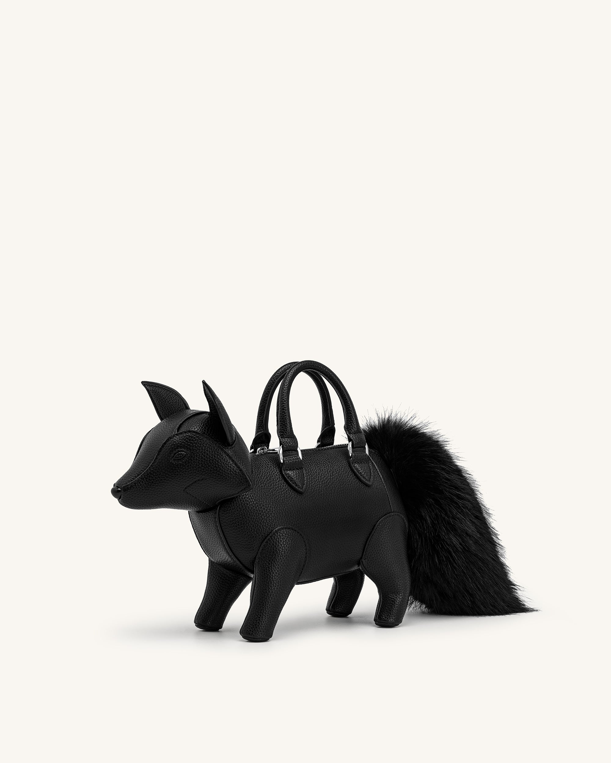 Kai Fox Shaped Top Handle Bag - Black | JW PEI