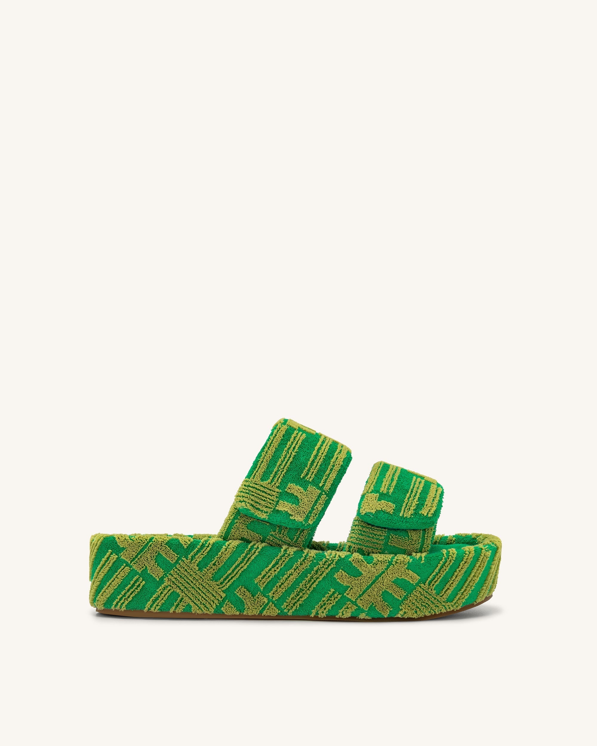 Lexi Terry Slide Sandal - Green | JW PEI