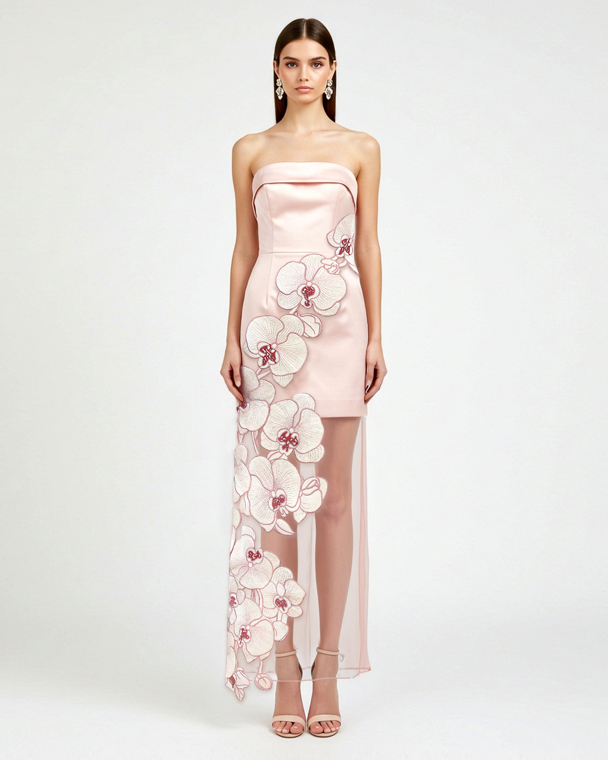 Orchid Embroidered Dress - Pink