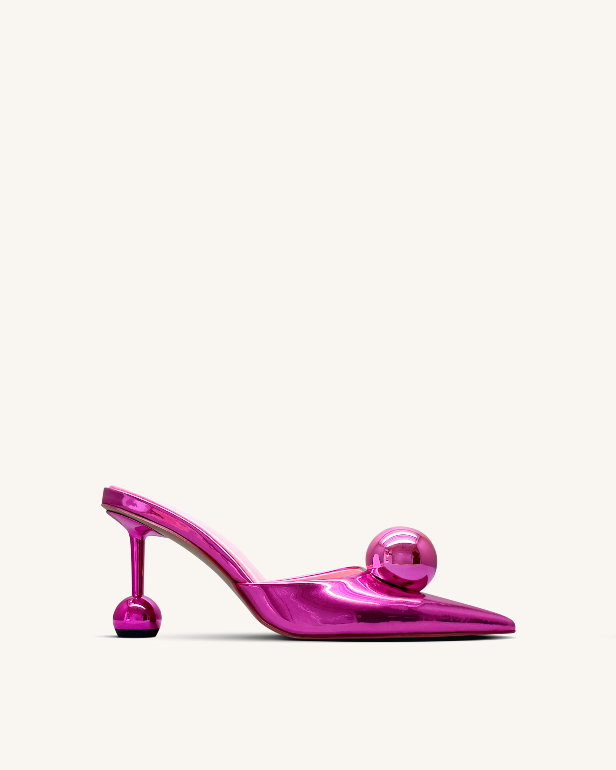 Sofia Sphere Heel Mules - Rose Red | JW PEI