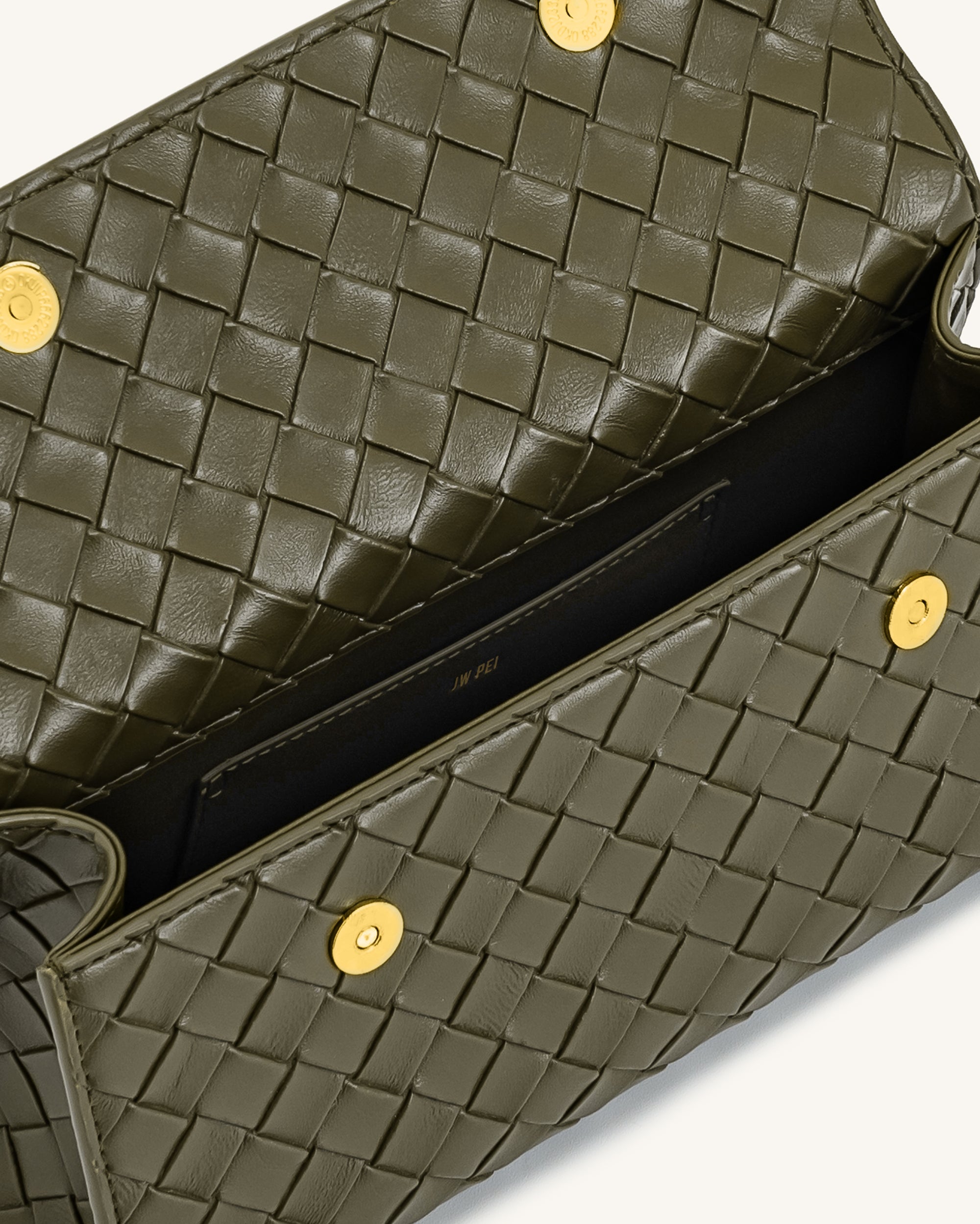 Keyla Weave Texture Top Handle Bag - Olive Green