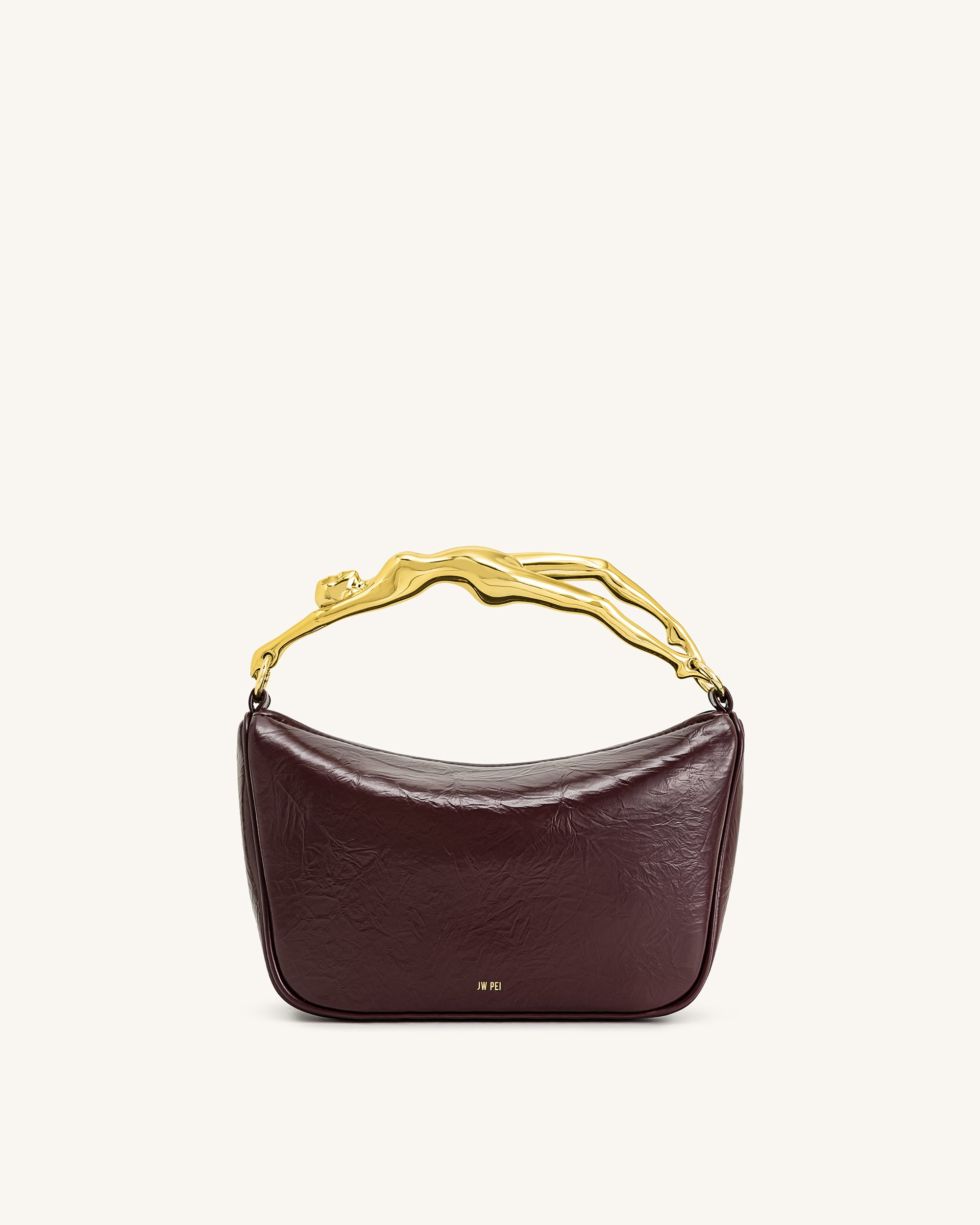 Jenny Human-shaped Handle Handbag - Deep Burgundy | JW PEI