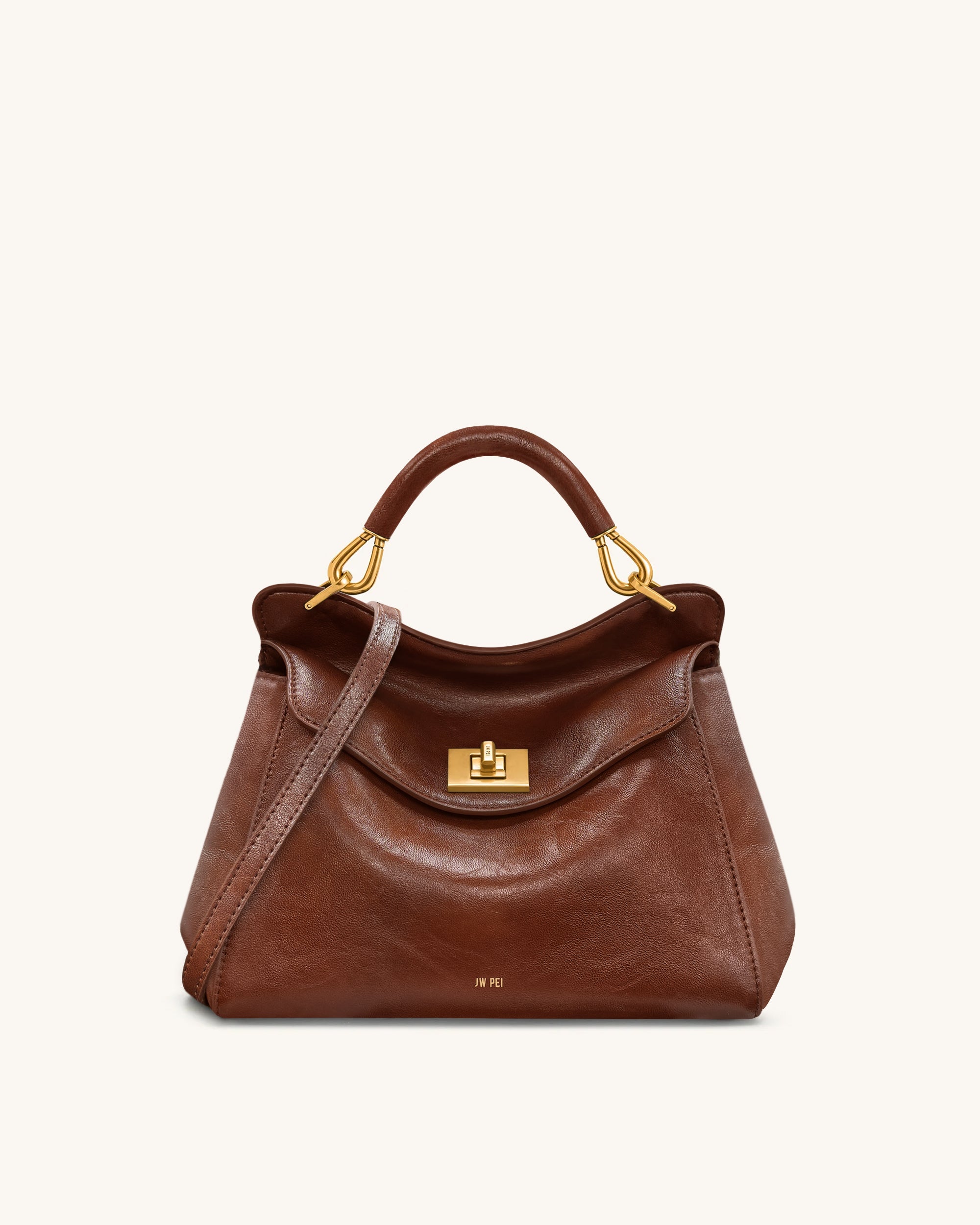 ほぇ鯨 Lucia Classic Top Handle Bag - Coffee Brown | JW PEI