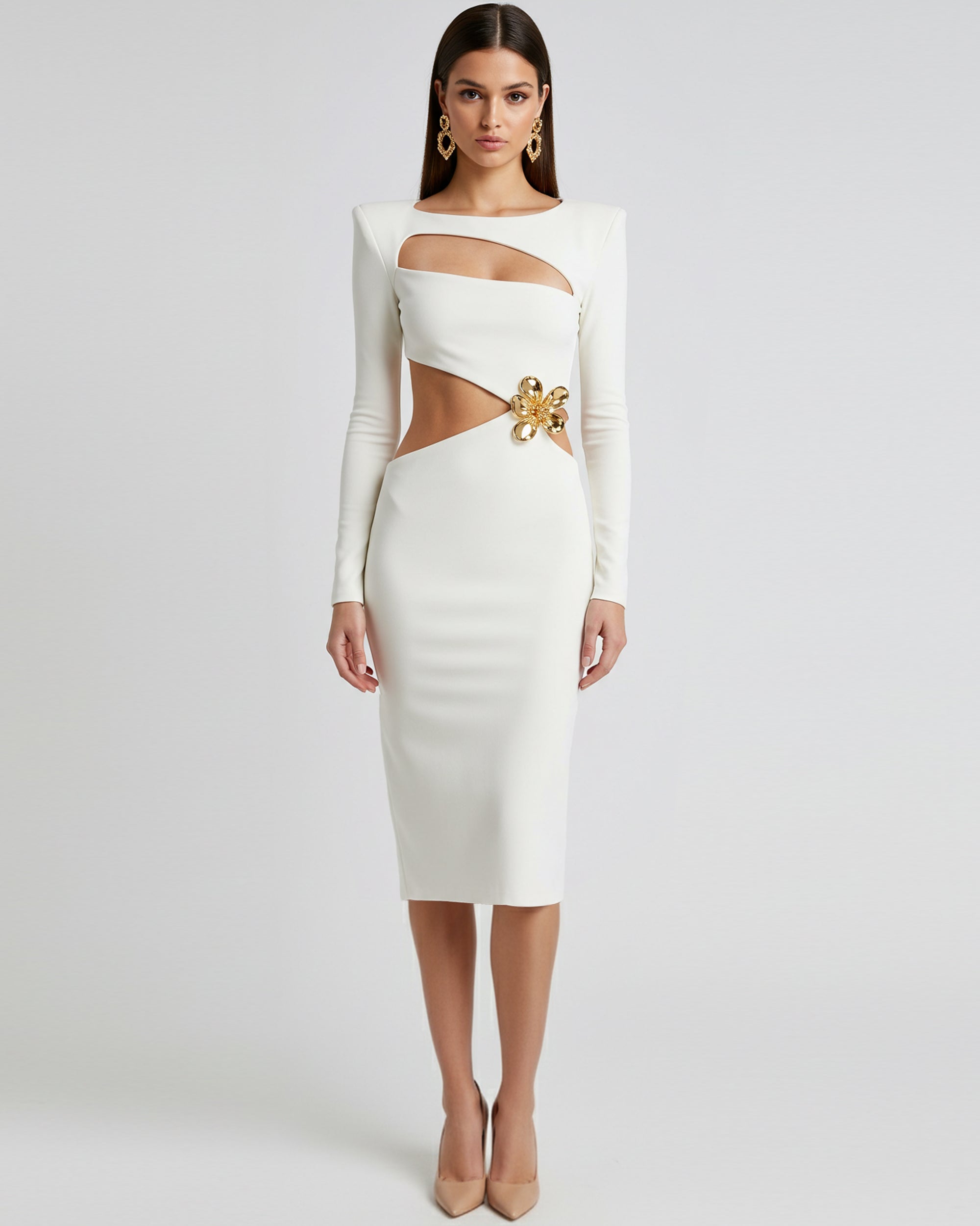 white skin tight dress Hot Girl Slim Square Neck Dress Short Sleeve Sexy Drawstring Tight Sho –  PreppyDress