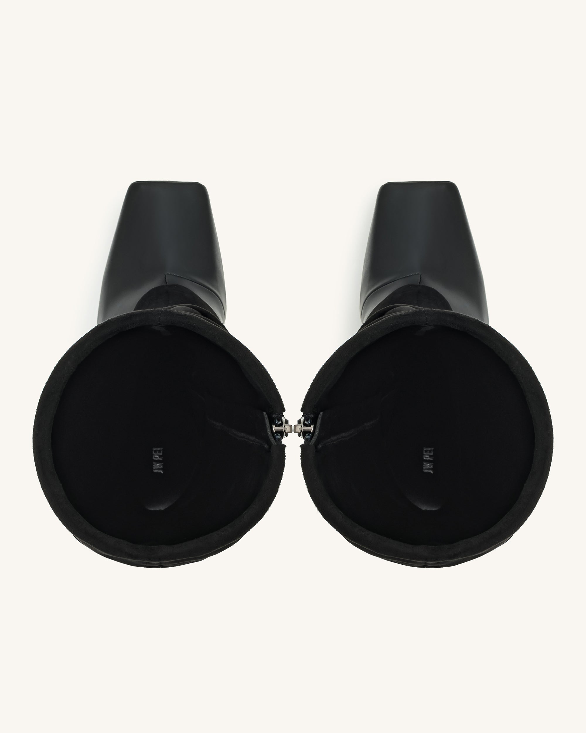 Reyna Square Toe Platform Knit Boots - Black