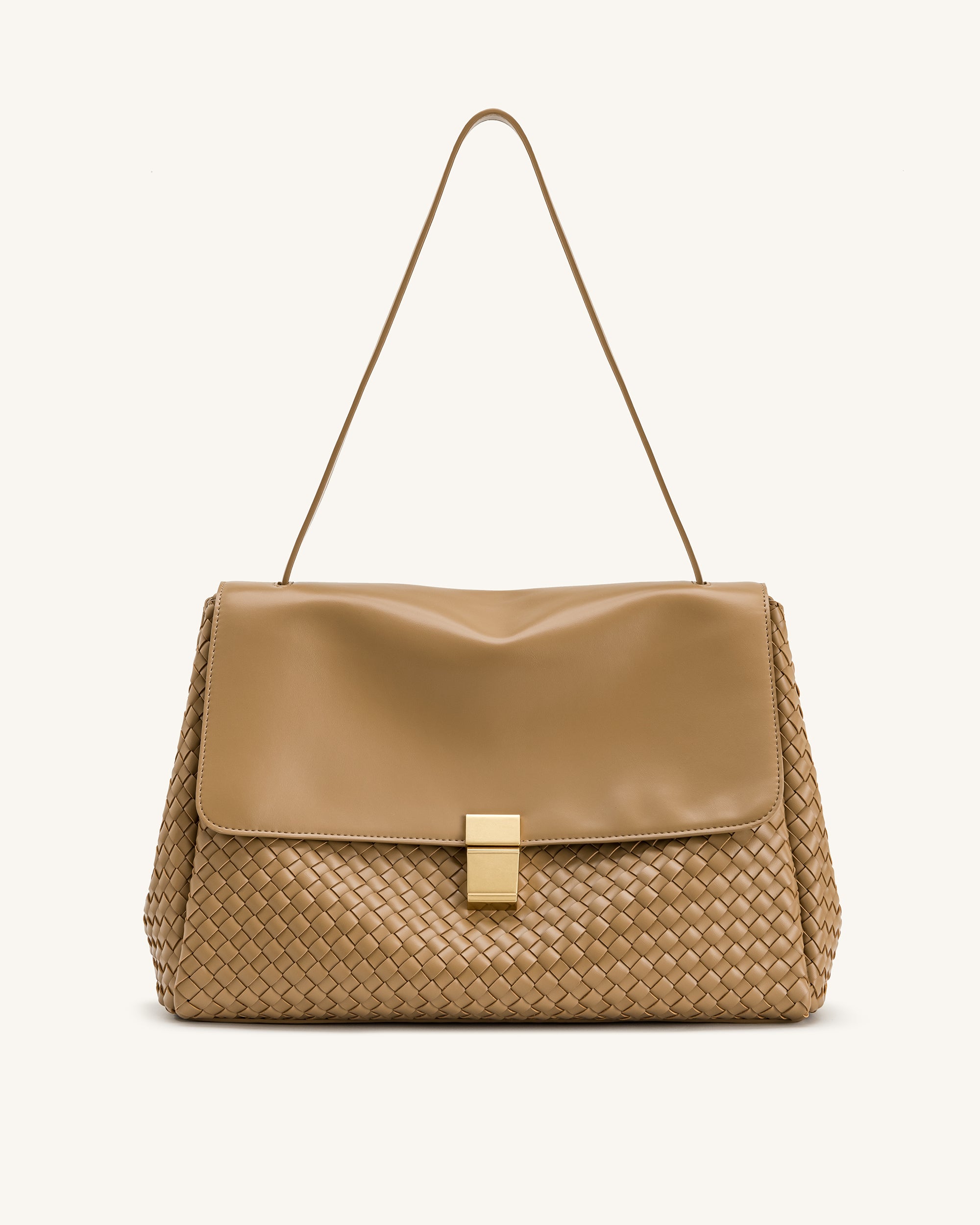 Hilary Woven Shoulder Bag - Camel | JW PEI