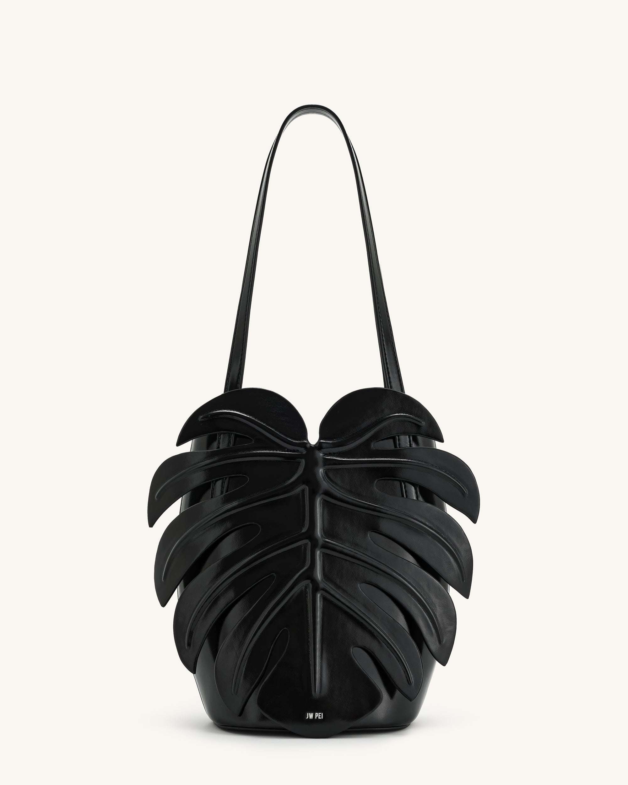 Cecelia Leaf Shape Shoulder Bag - Black | JW PEI