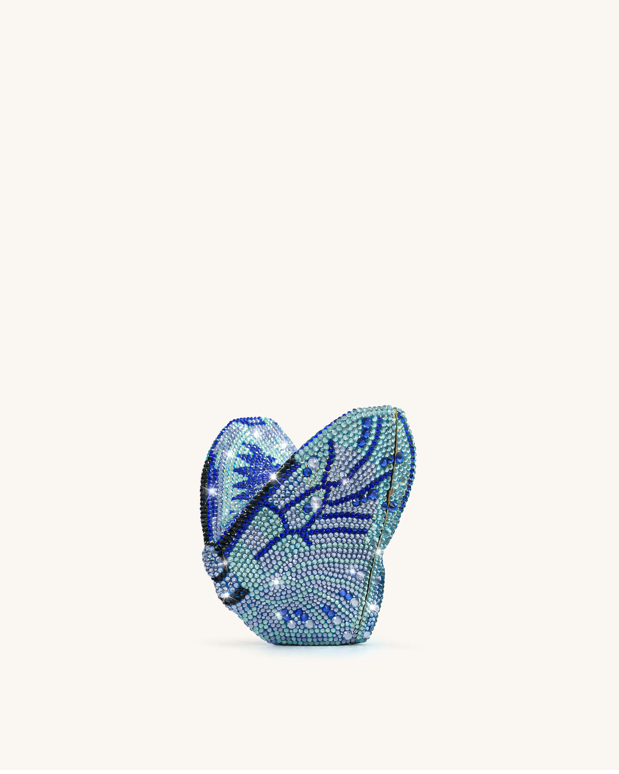 Paisley Crystal Butterfly Clutch - Blue | JW PEI