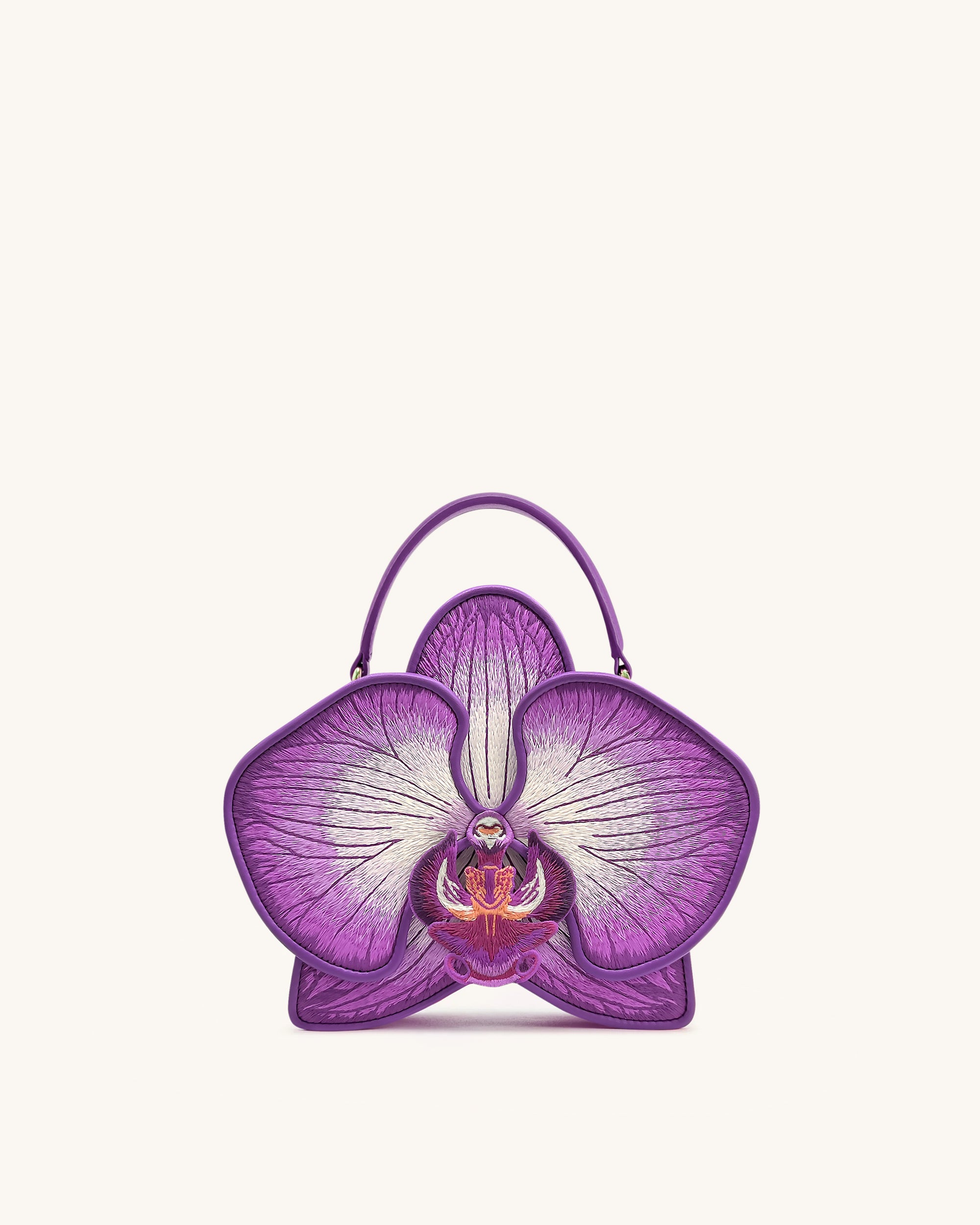 Flora Orchid Shaped Top Hand Bag - Purple | JW PEI