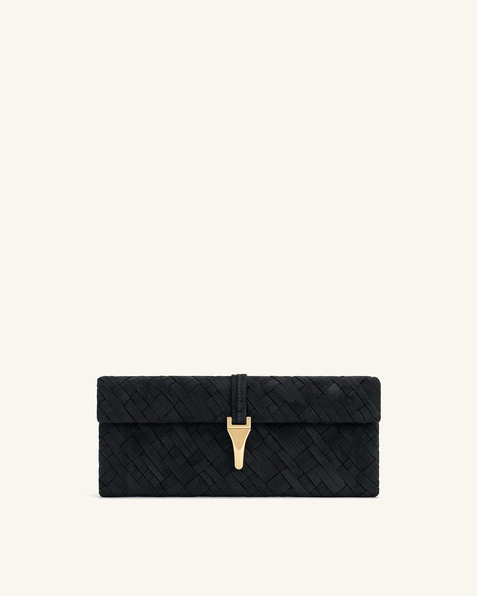 JW PEI Zaria Woven Clutch - Black