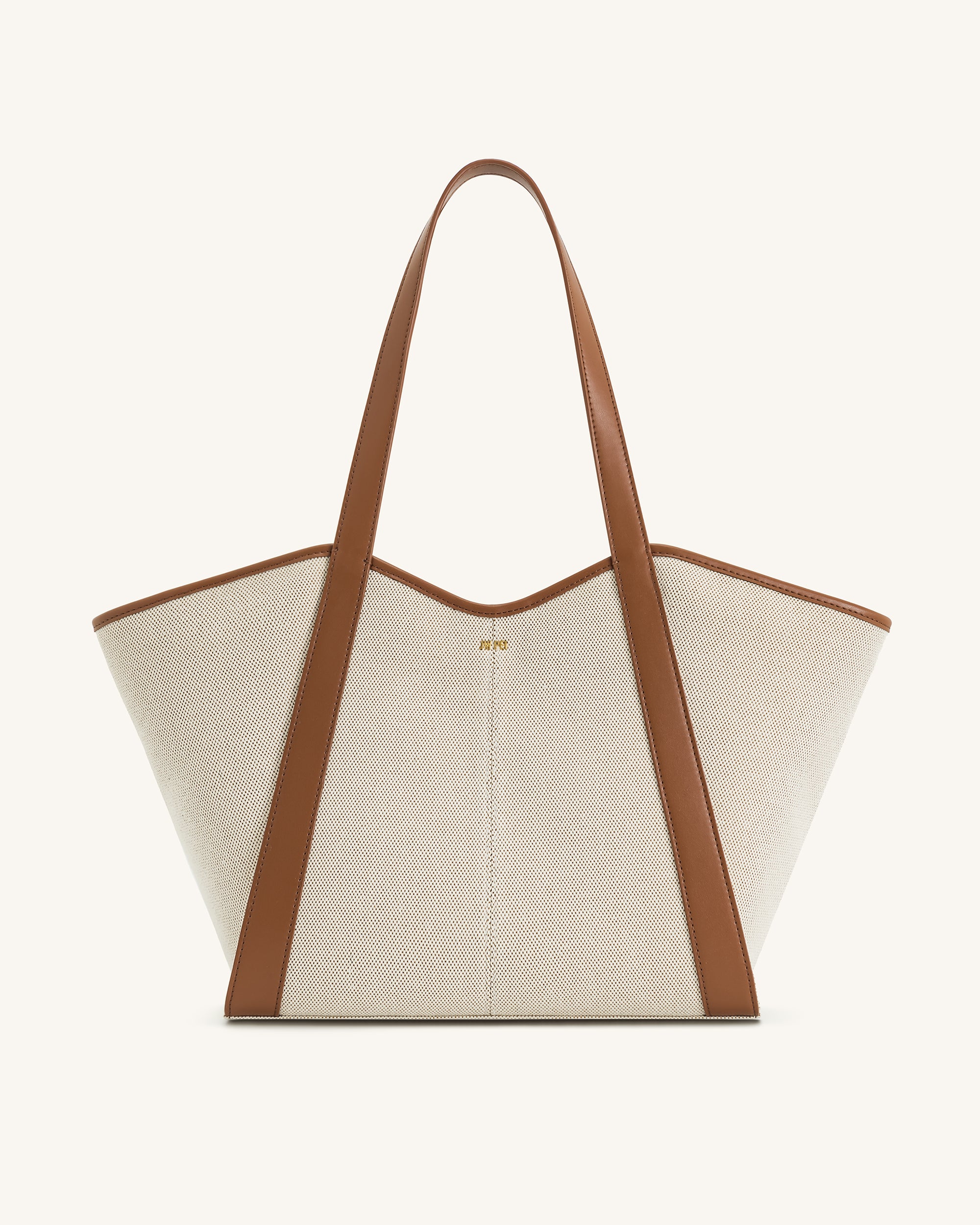 Kiana Large Capacity Tote Bag - Brown Canvas | JW PEI