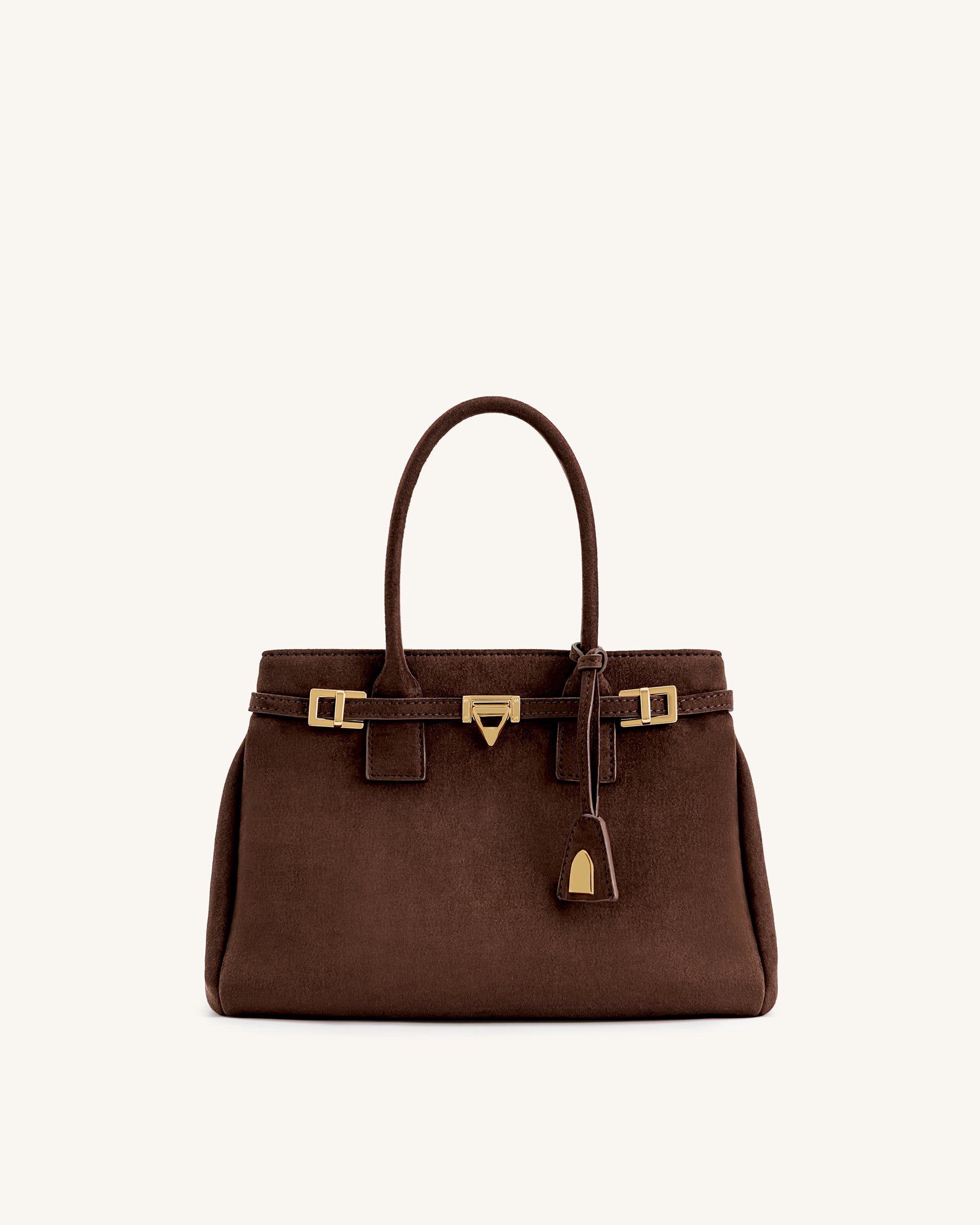 Miley Belt Embellished Tote Bag - Brown | JW PEI display picture 1