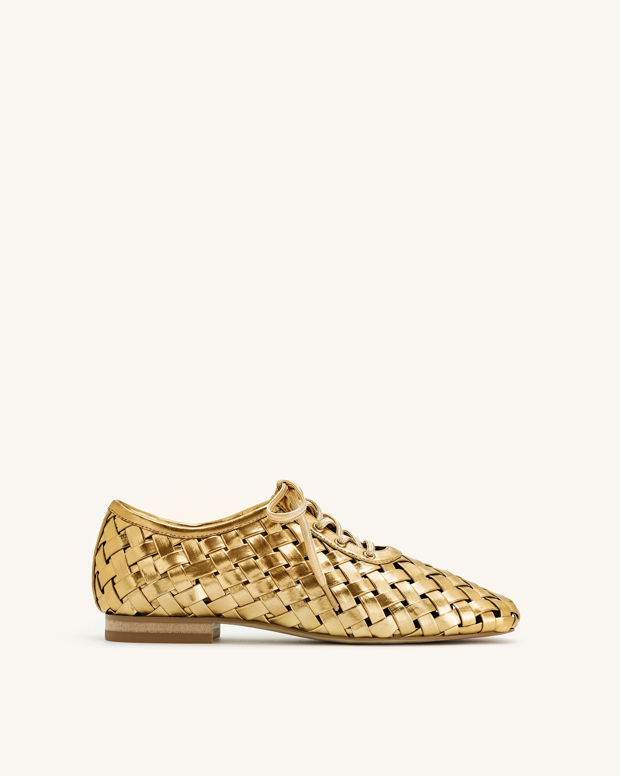 Kayla Weave Strap Flat Shoes - Gold 7.5 | US Kayla Weave Strap Flat Shoes - Gold 7.5 | US