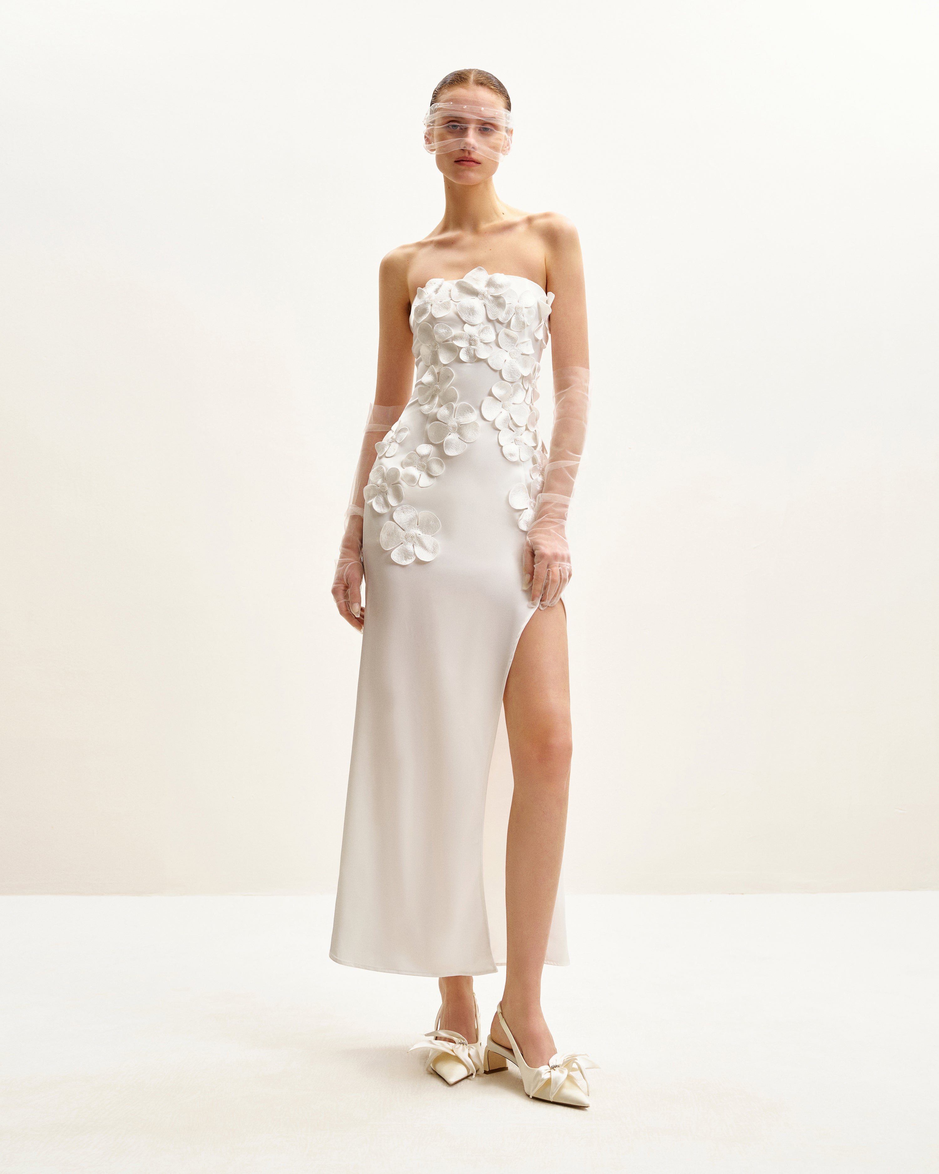 Floral Embroidered Long Dress - White | JW PEI Floral Embroidered Long Dress - White | JW PEI